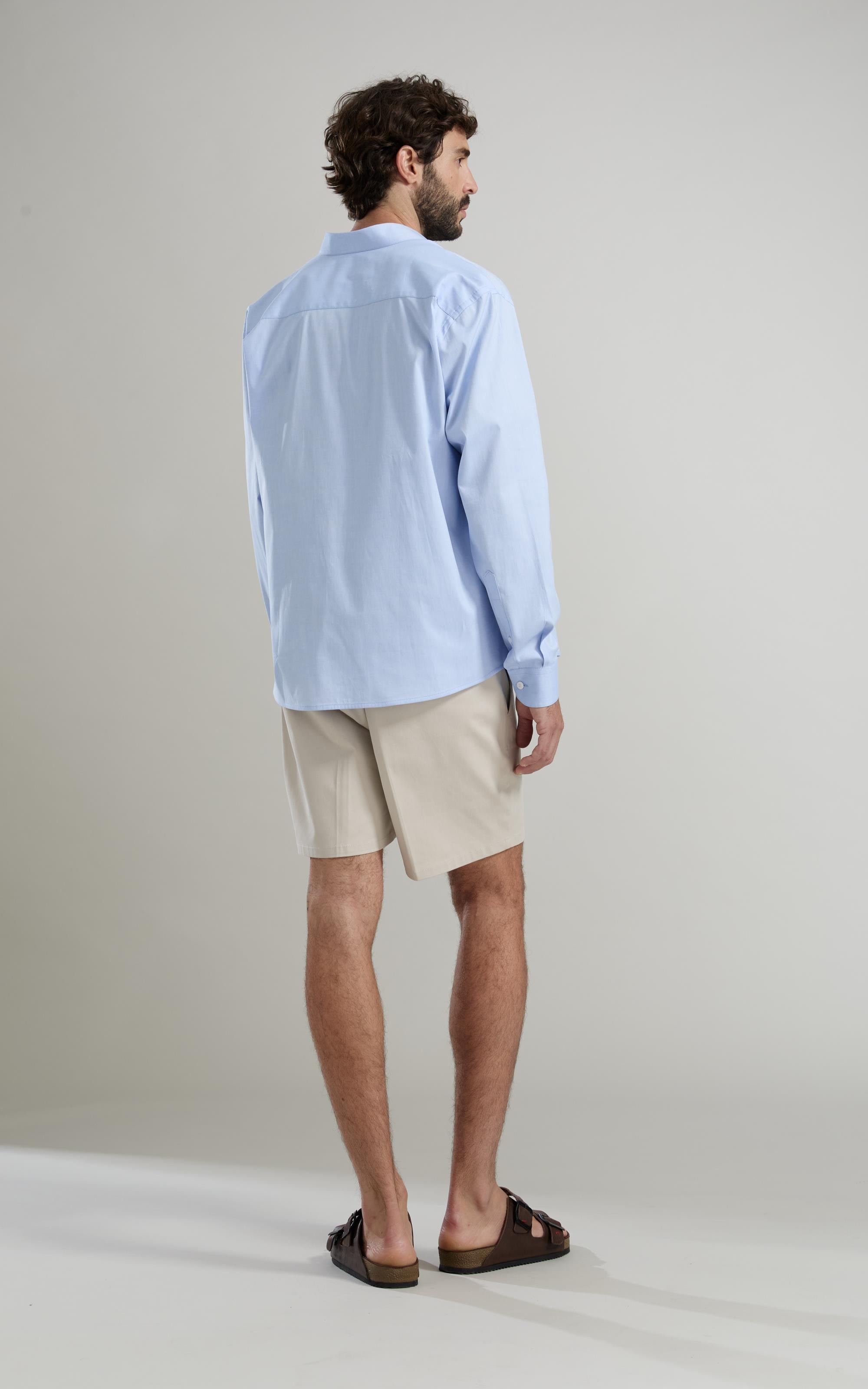 Camisa Oxford Ly Ml Azul Claro