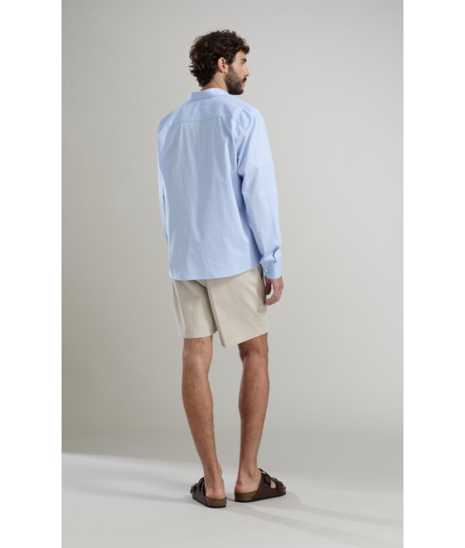 Camisa Oxford Ly Ml Azul Claro