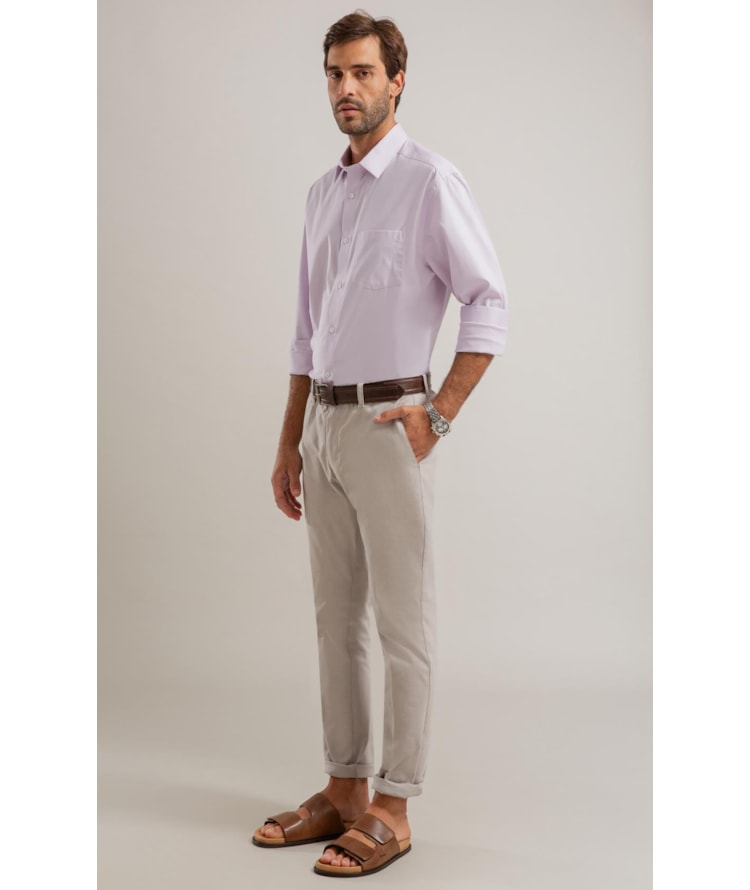 Camisa Oxford Ly Ml Lilas