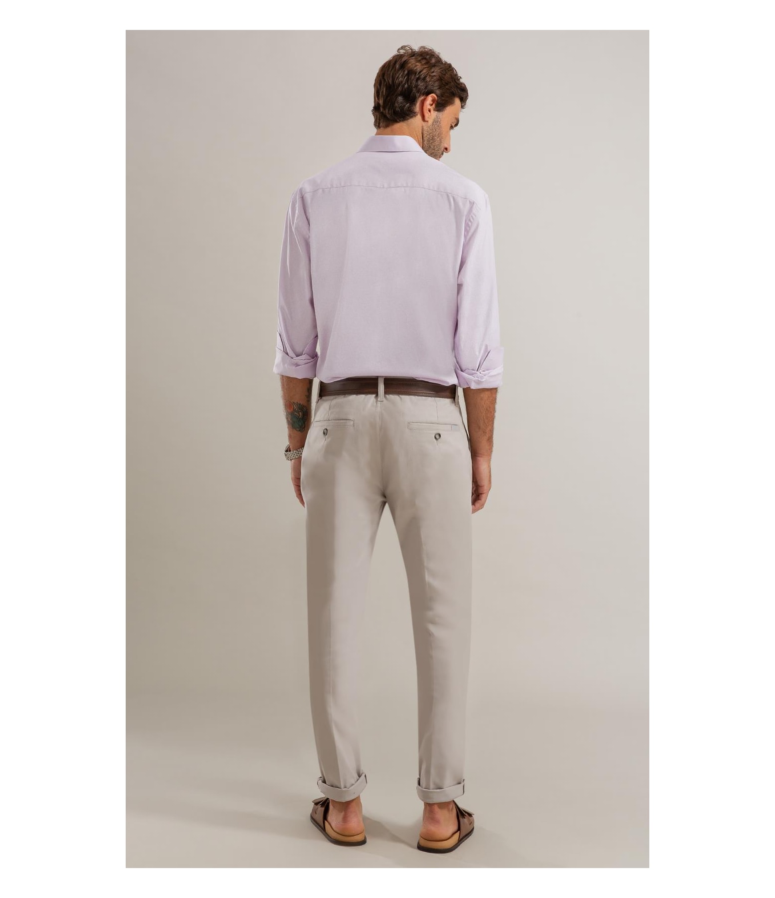 Camisa Oxford Ly Ml Lilas