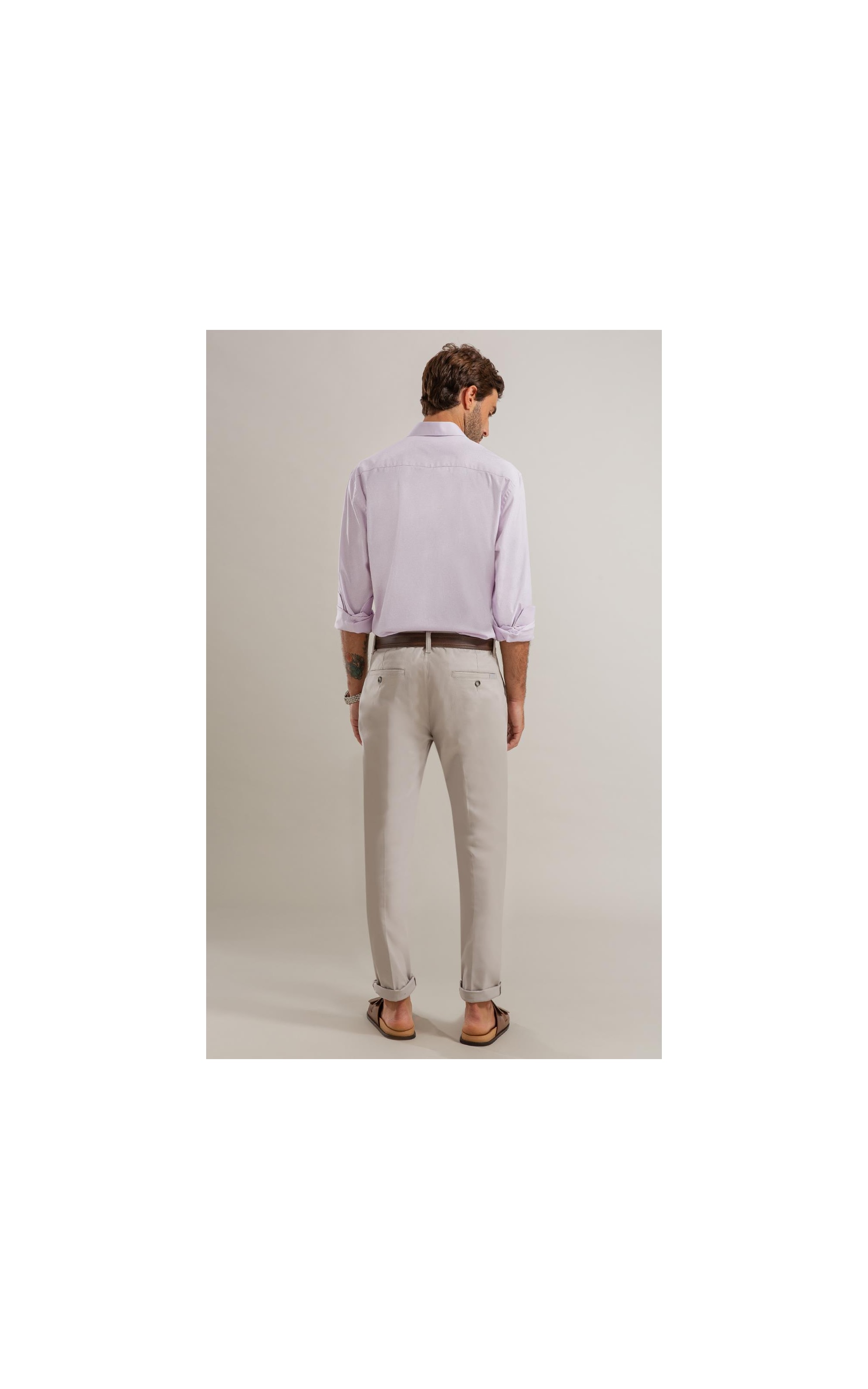 Camisa Oxford Ly Ml Lilas