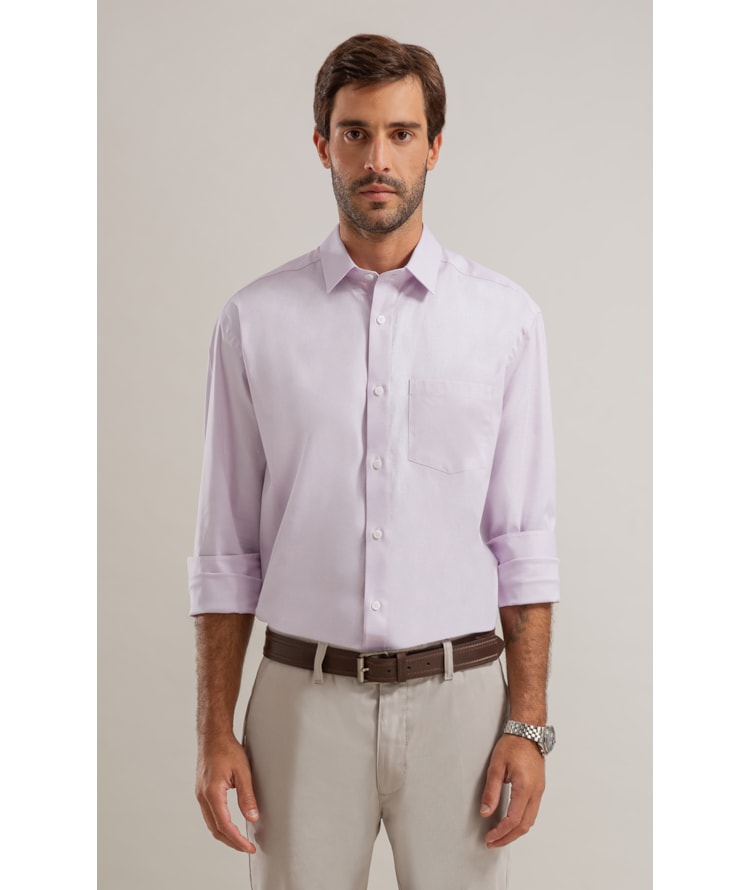Camisa Oxford Ly Ml Lilas
