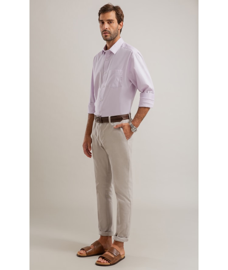 Camisa Oxford Ly Ml Lilas