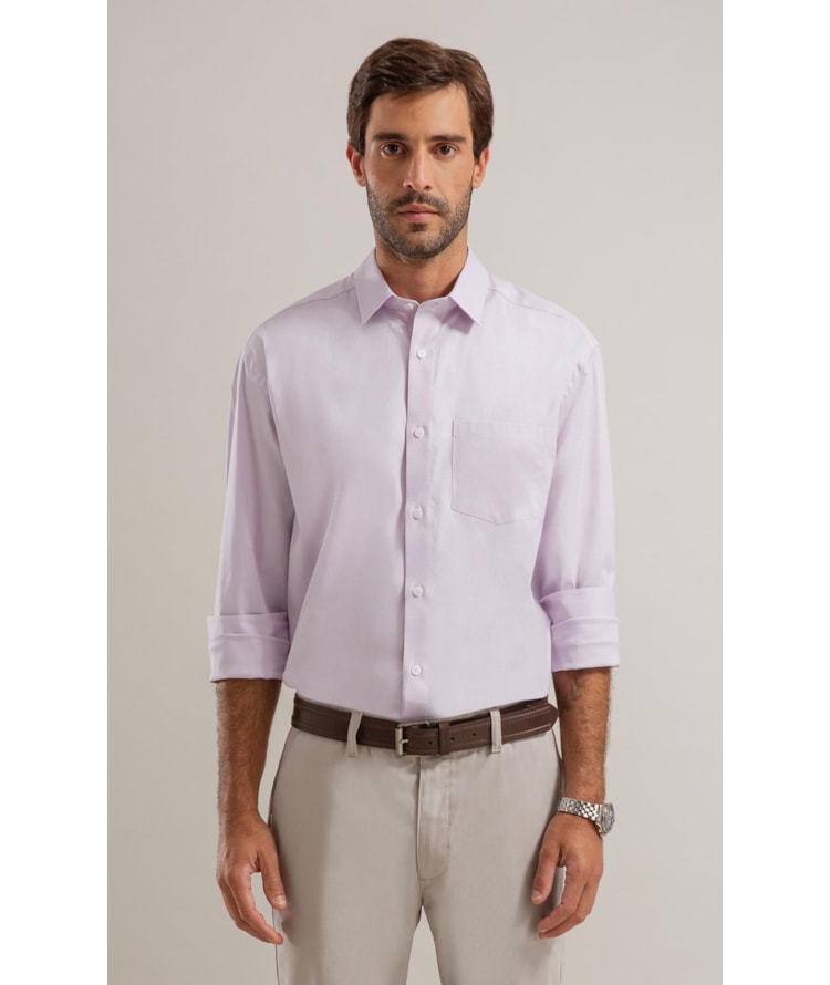 Camisa Oxford Ly Ml Lilas