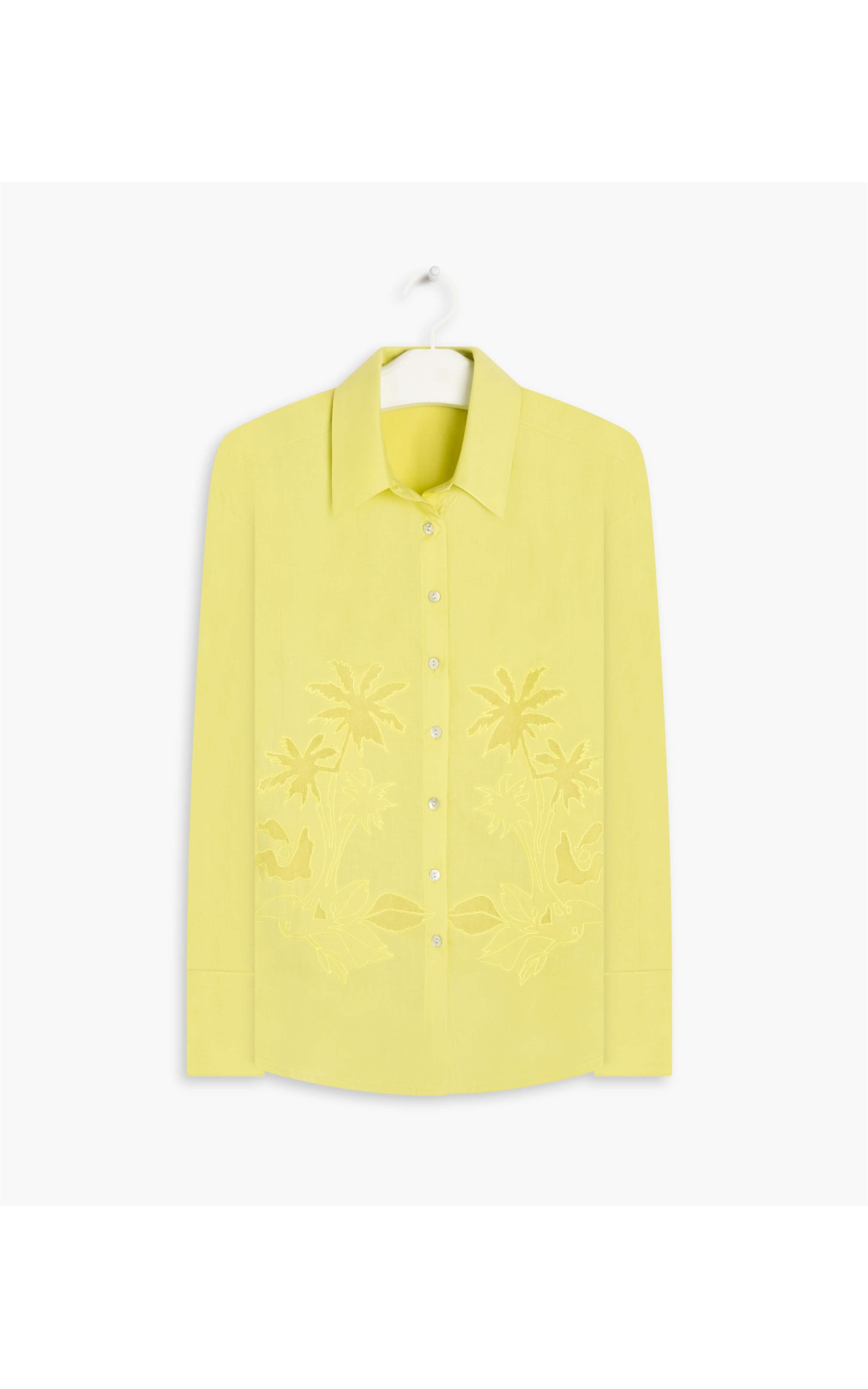 Camisa Palm Cotton Amarelo Claro