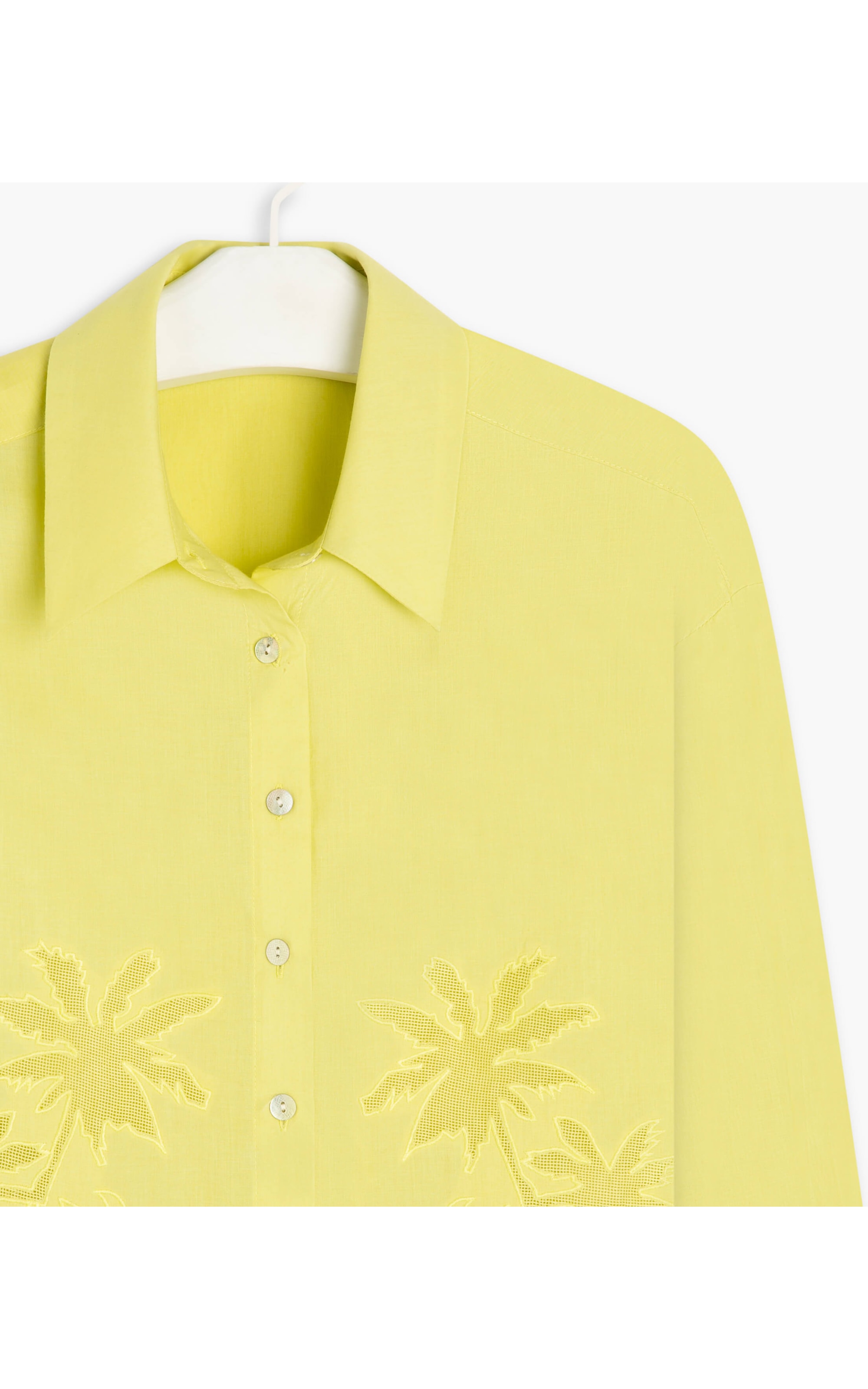 Camisa Palm Cotton Amarelo Claro