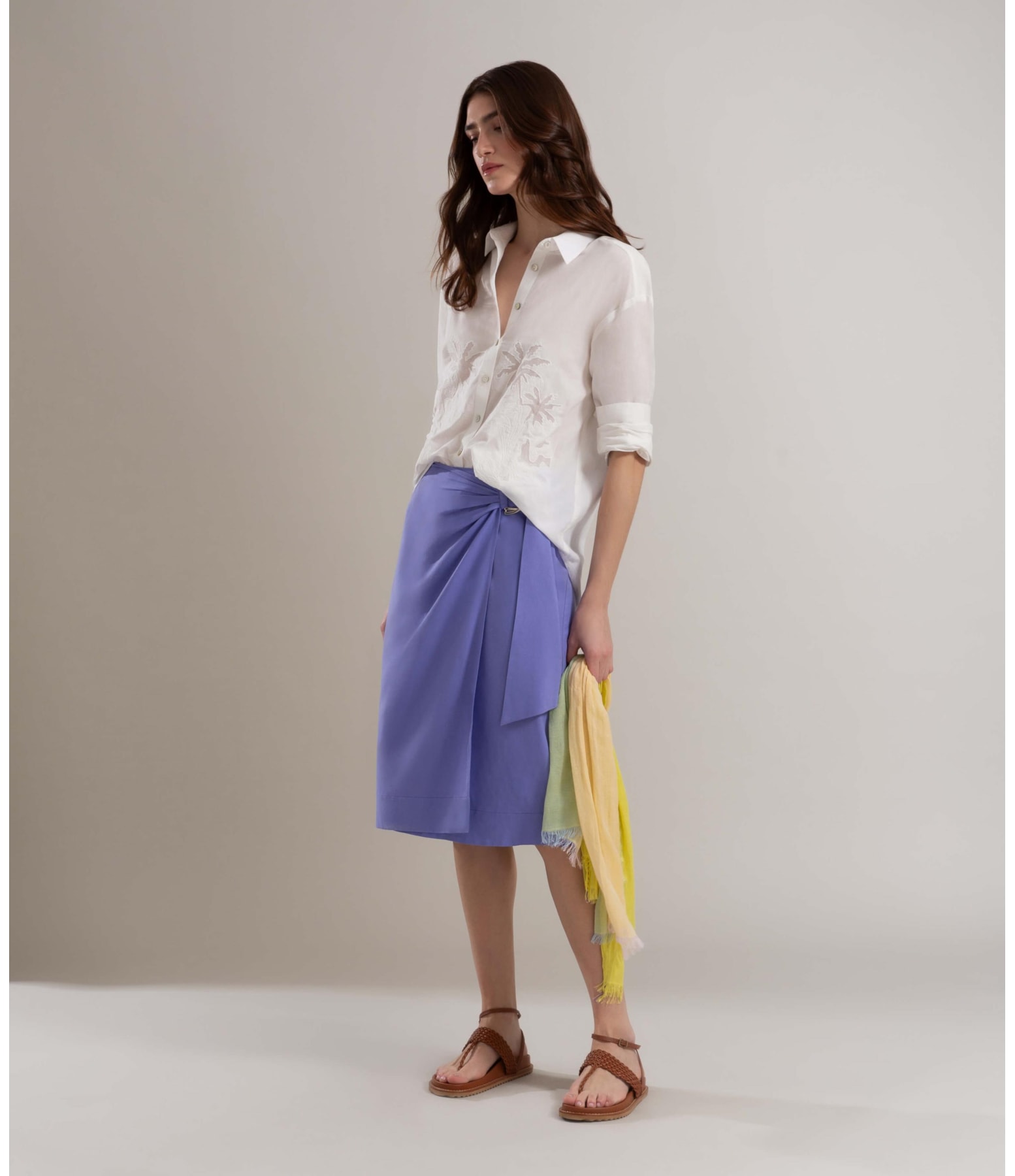 Camisa Palm Cotton Off White