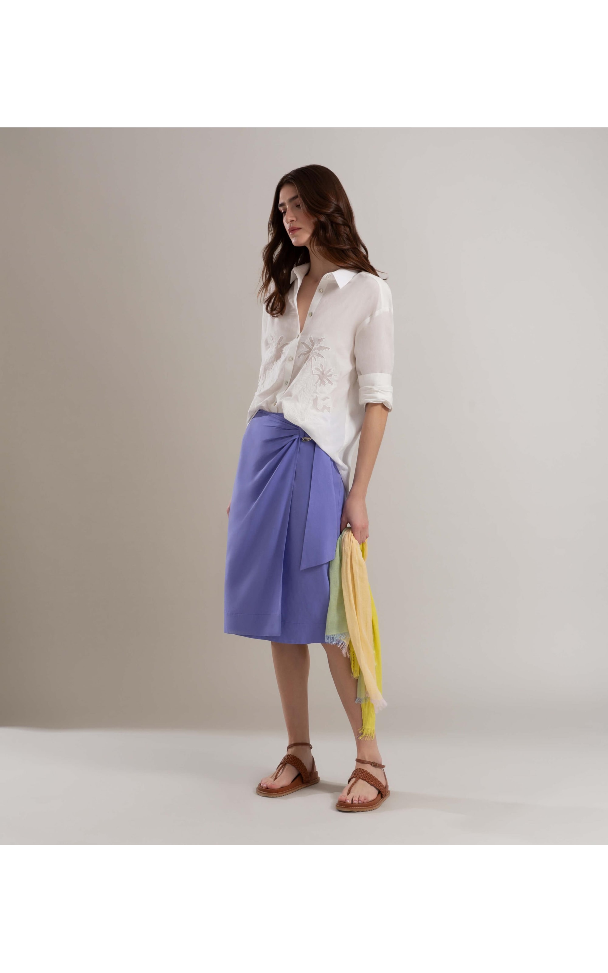 Camisa Palm Cotton Off White