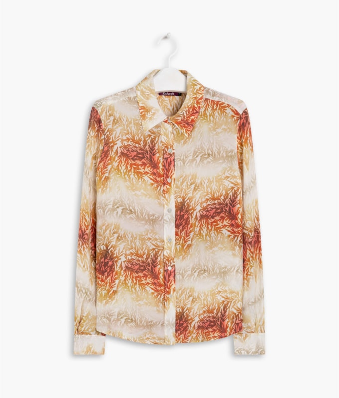 Camisa Papoula Est Old Leaves Verde Oliva