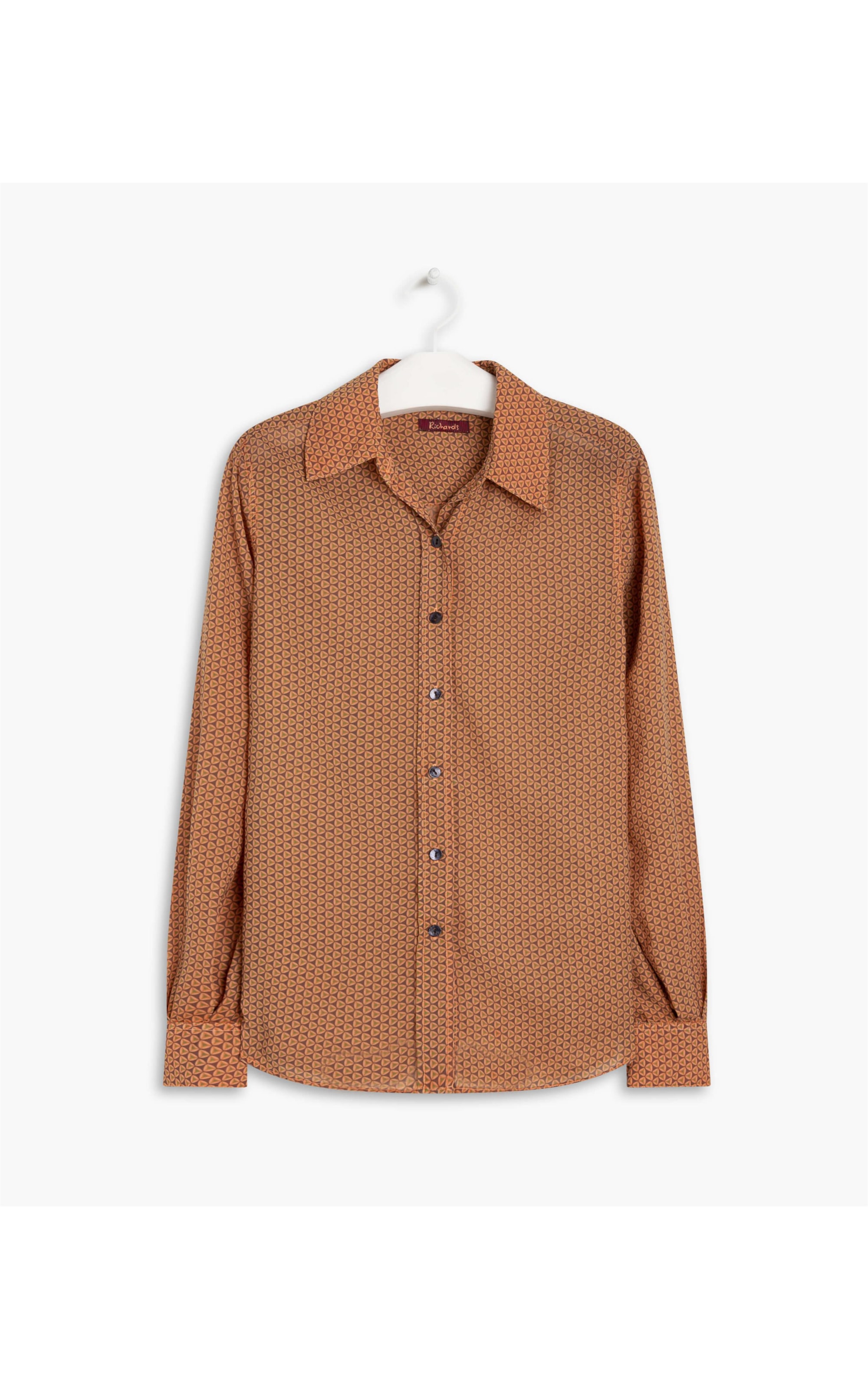 Camisa Papoula Estampa Sementes Laranja