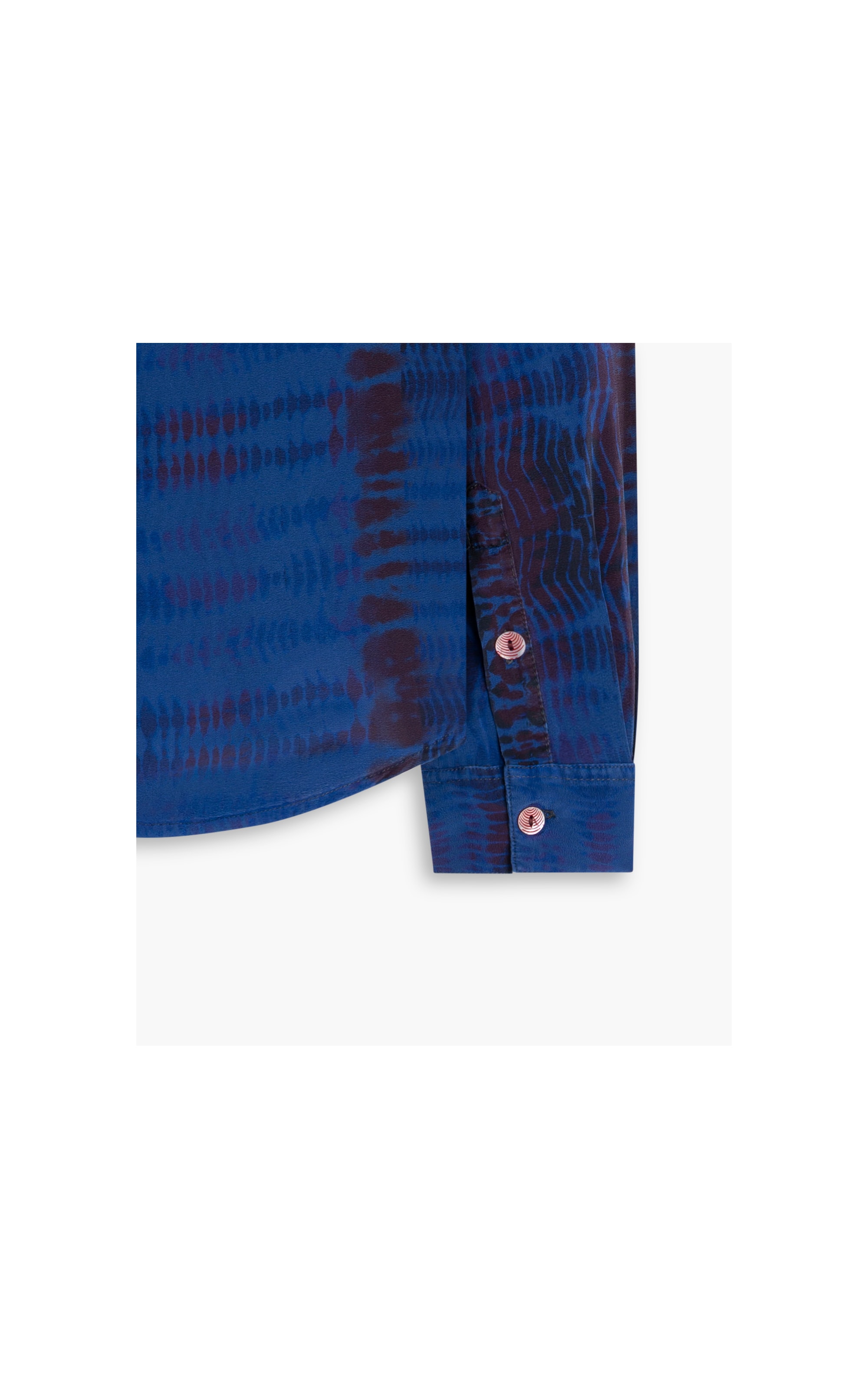 Camisa Papoula Seda Est Sumauma Purple Blue