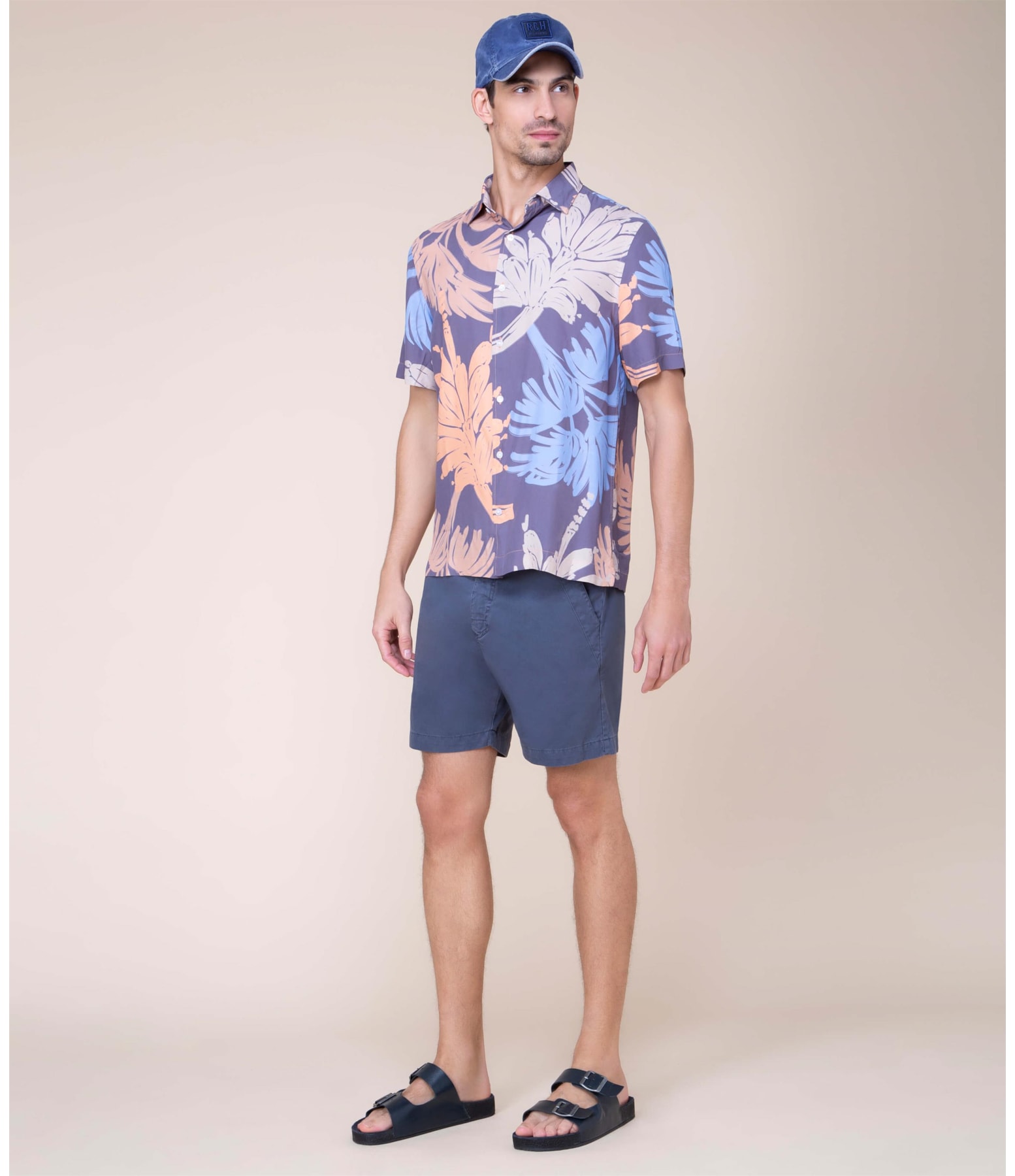 Camisa Paradise Leaves Estampada Mc Laranja