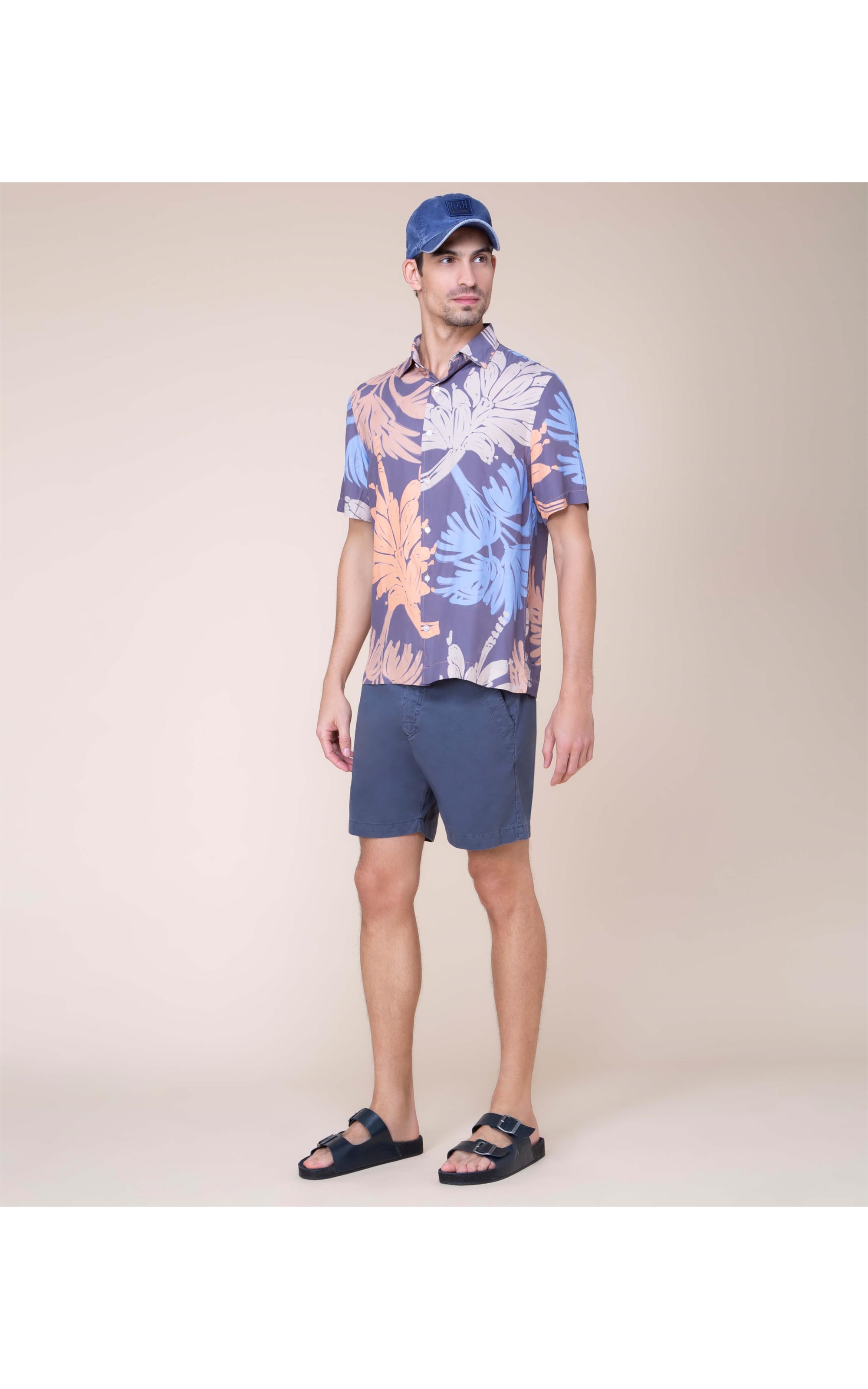Camisa Paradise Leaves Estampada Mc Laranja