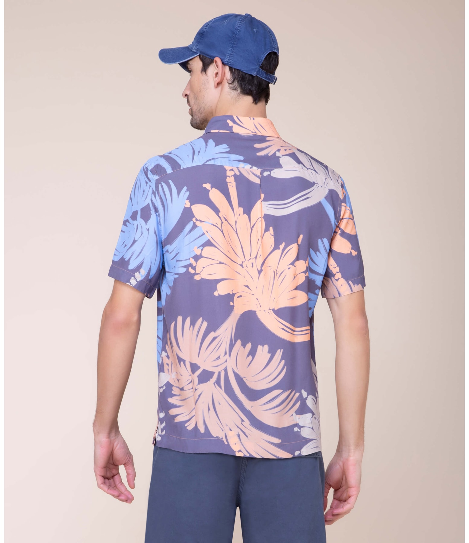 Camisa Paradise Leaves Estampada Mc Laranja
