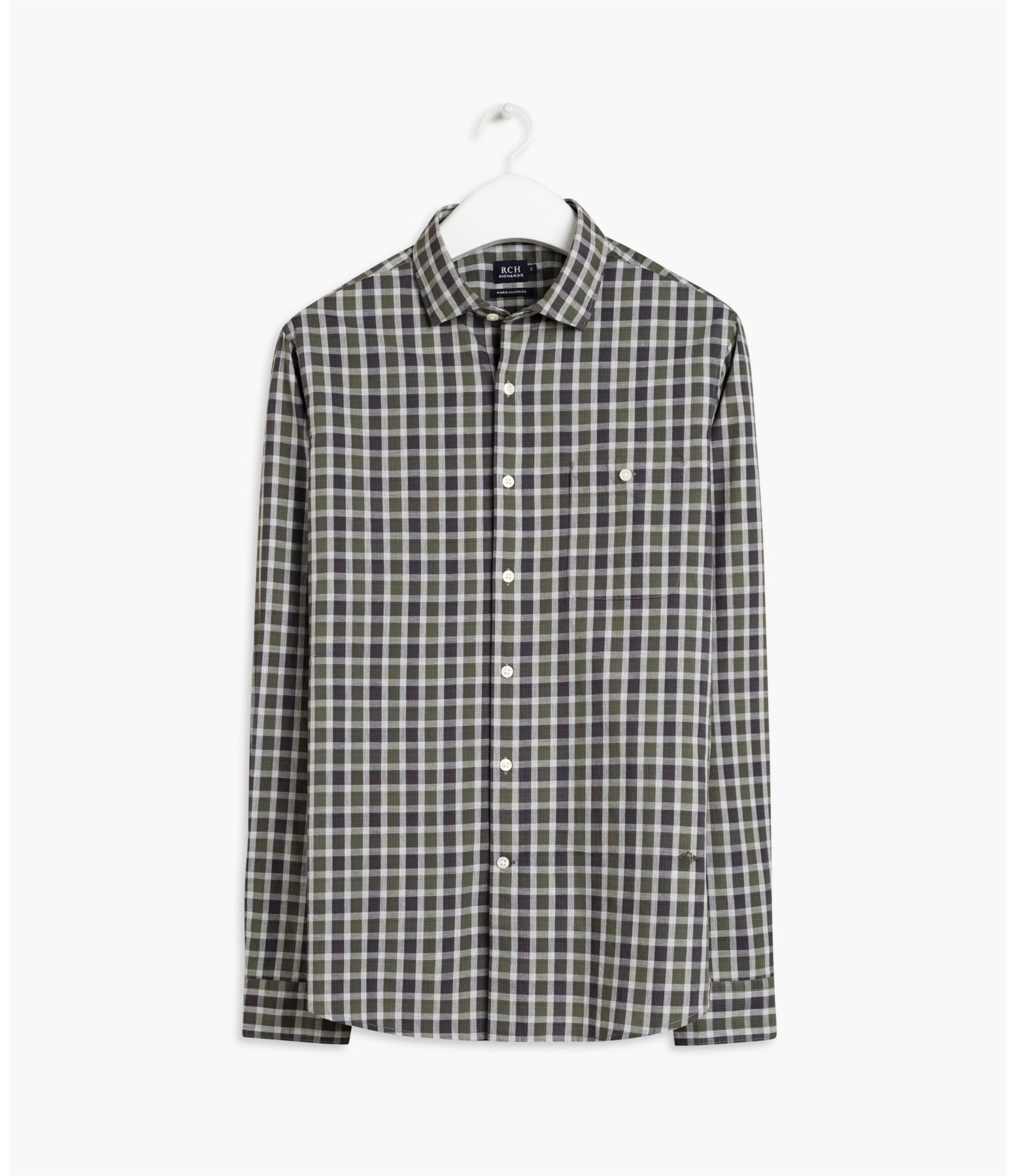 Camisa Paris Xadrez Ml Verde Mescla
