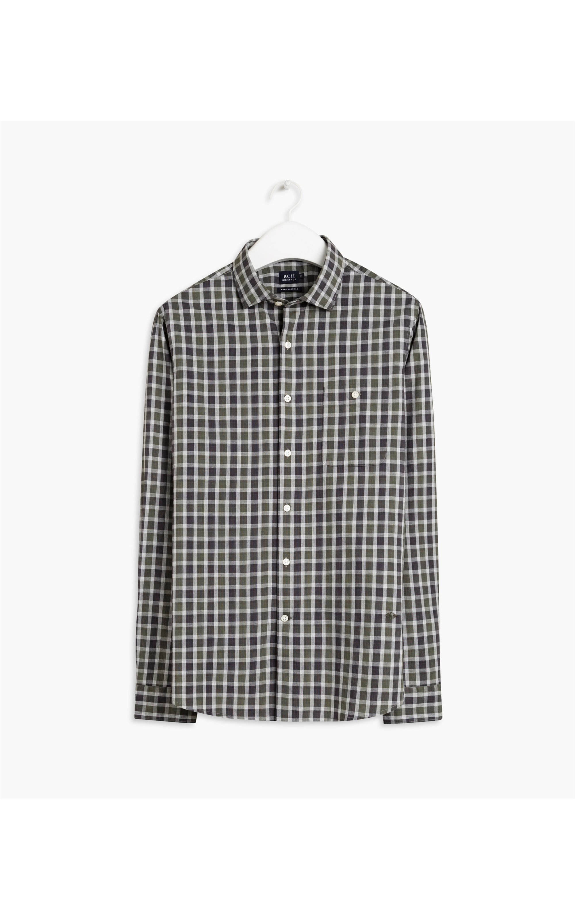 Camisa Paris Xadrez Ml Verde Mescla