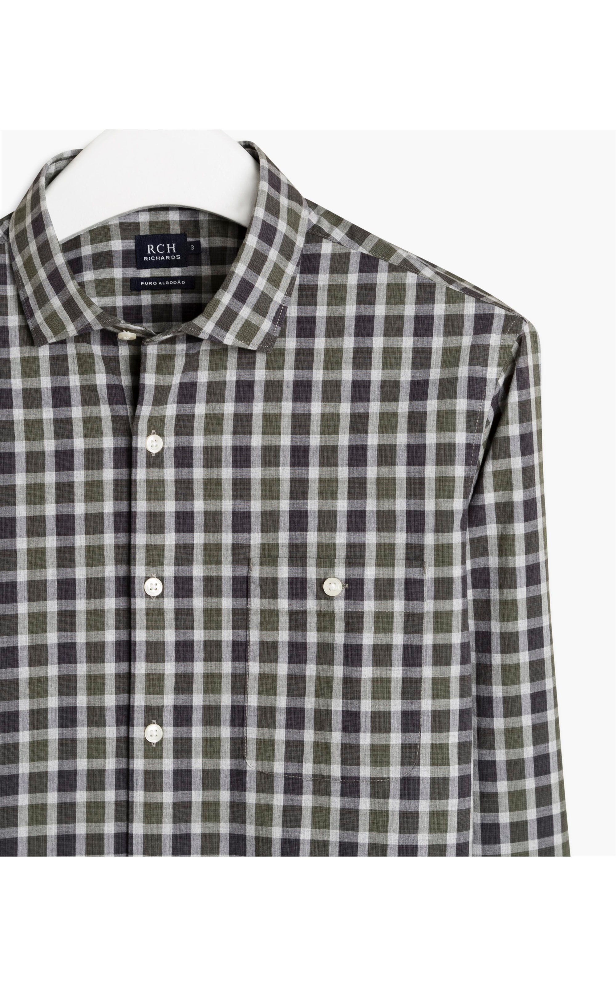 Camisa Paris Xadrez Ml Verde Mescla