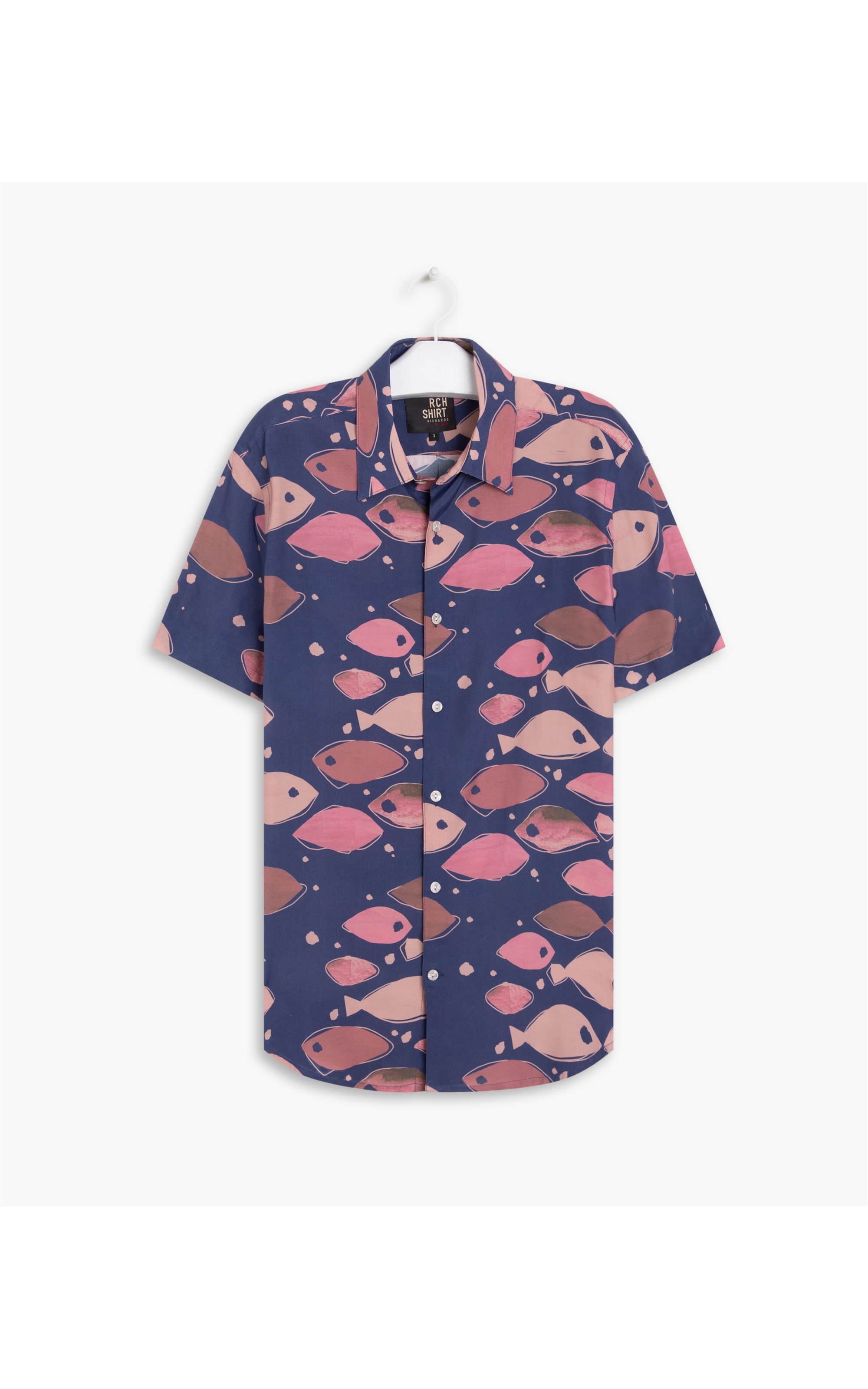 Camisa Peixe Color Estampada Dark Navy