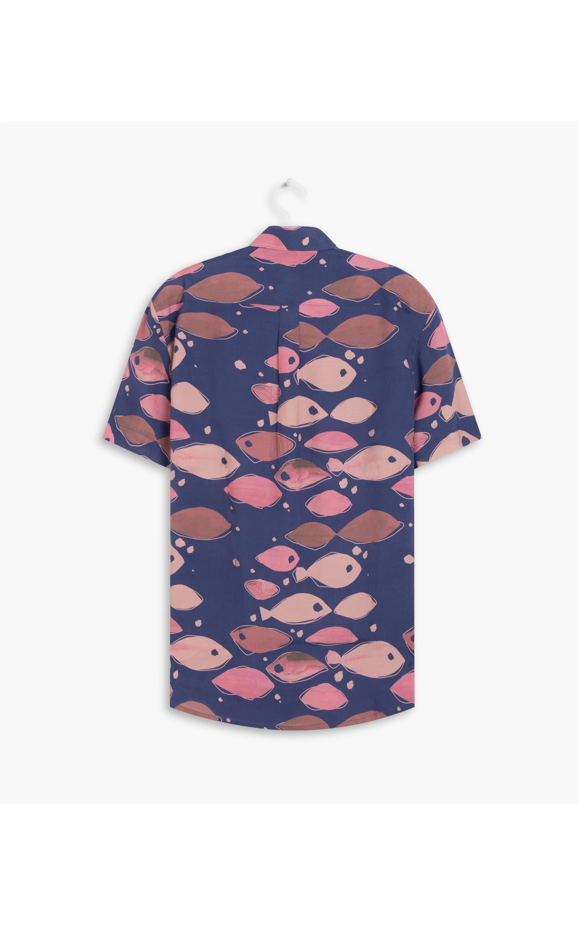 Camisa Peixe Color Estampada Dark Navy