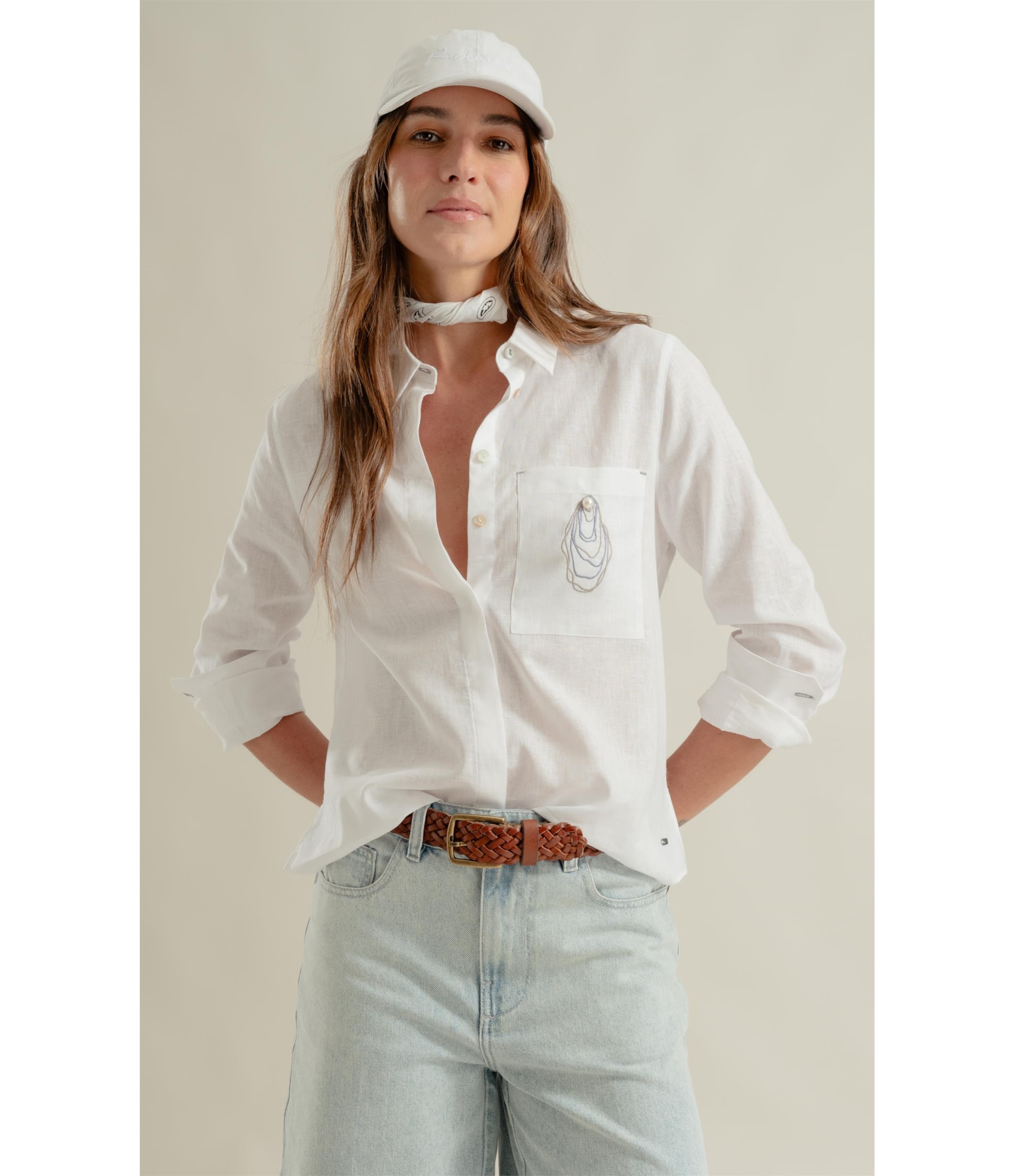 Camisa Pérola Linho Branco