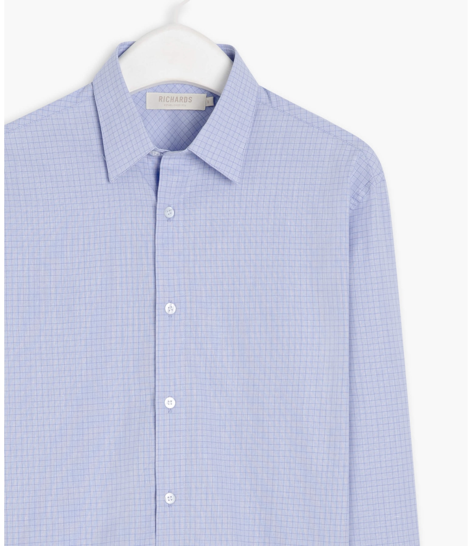 Camisa Perugia Xadrex Ml Azul Claro