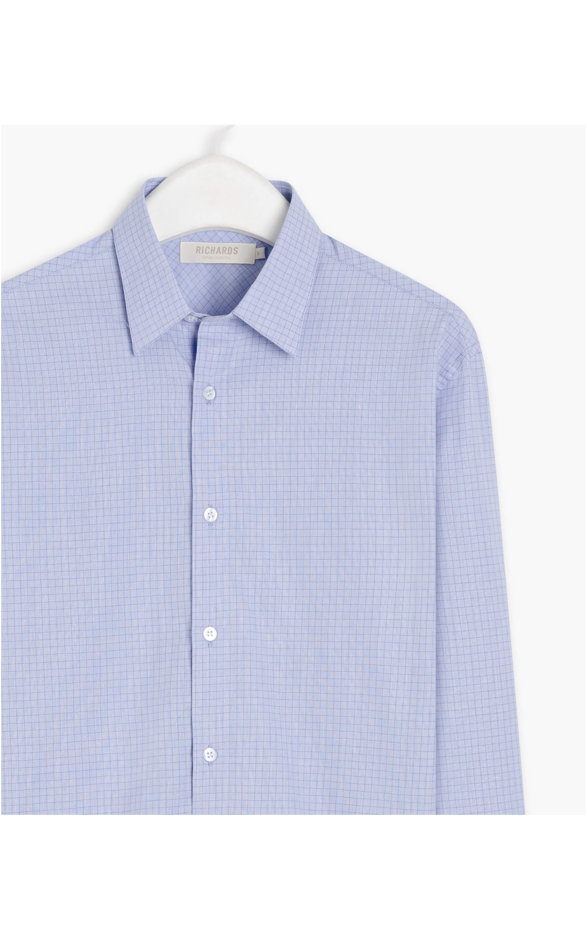 Camisa Perugia Xadrex Ml Azul Claro