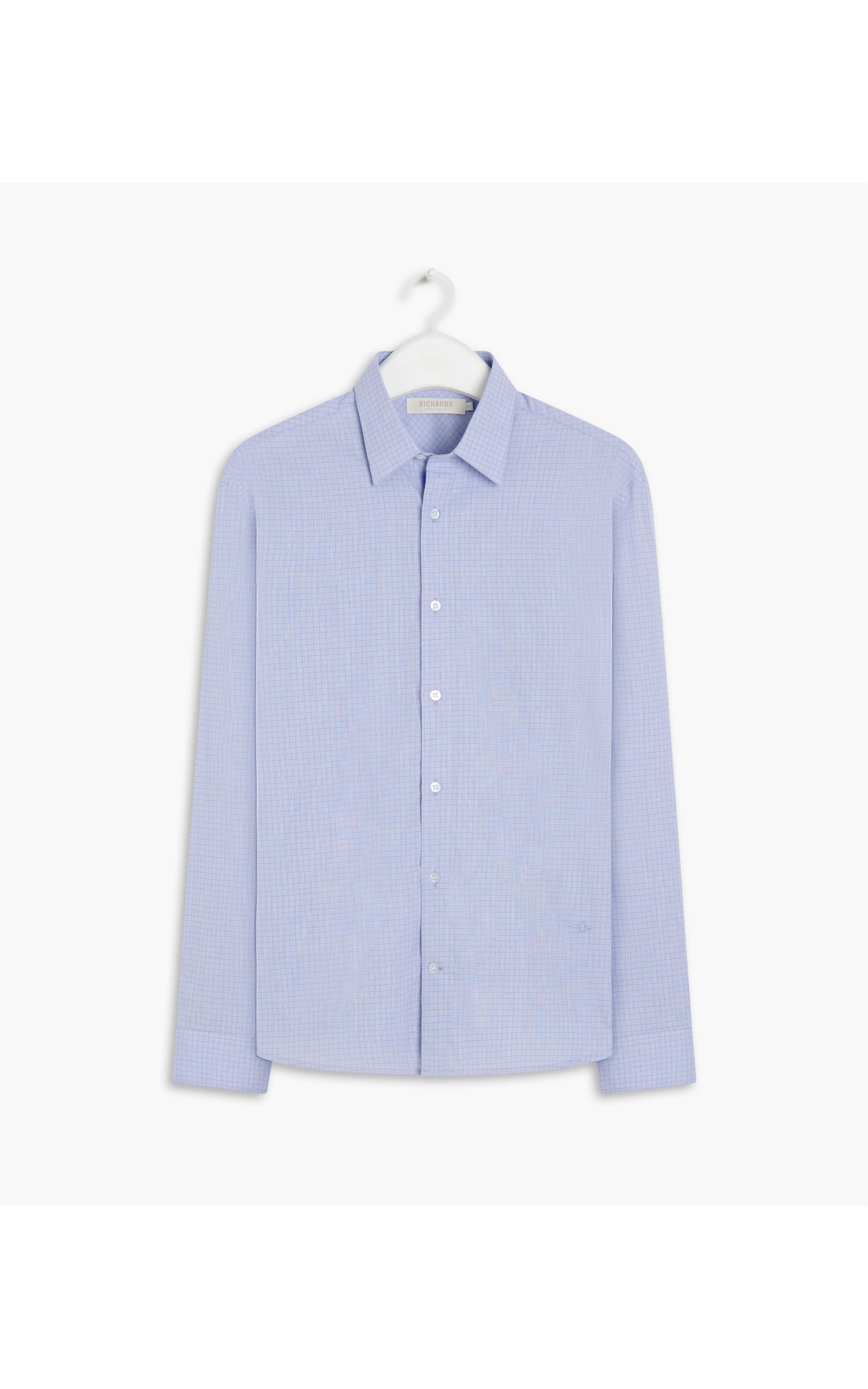 Camisa Perugia Xadrex Ml Azul Claro