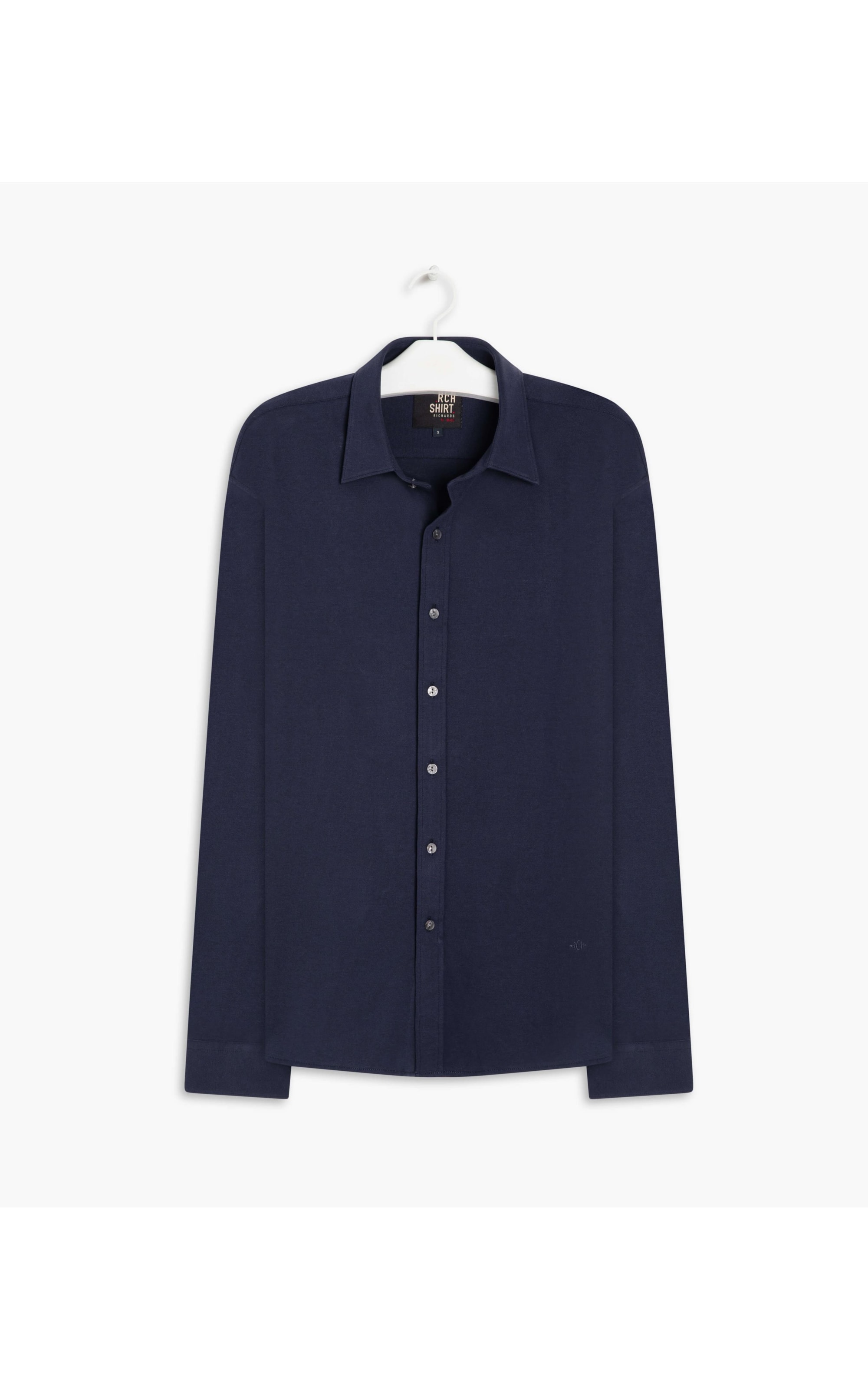 Camisa Piquet Classic Ml Dark Navy