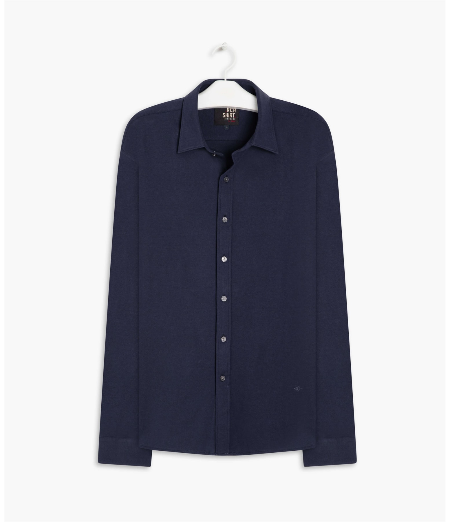 Camisa Piquet Classic Ml Dark Navy