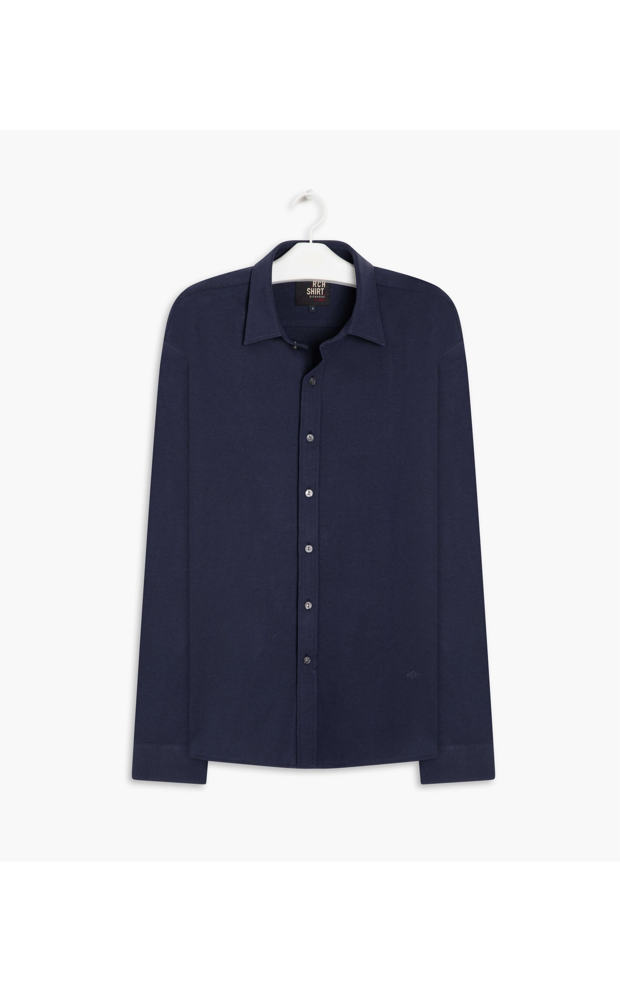 Camisa Piquet Classic Ml Dark Navy