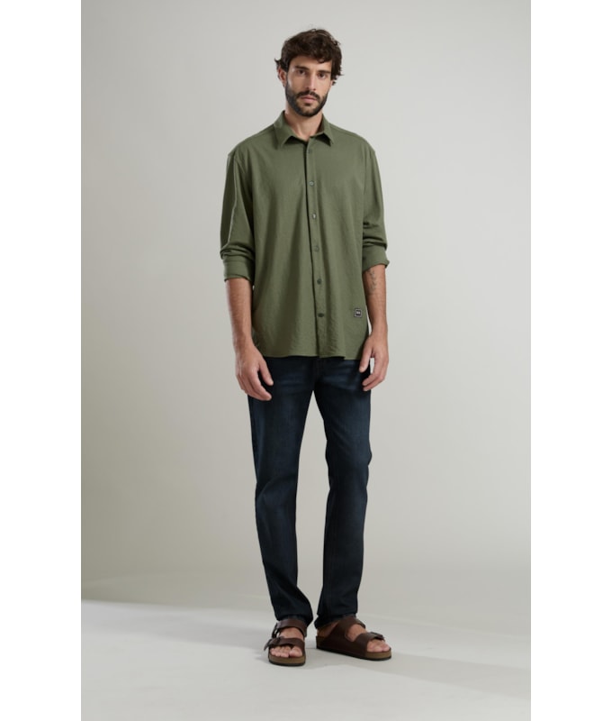 Camisa Piquet Julian Ml Verde Militar