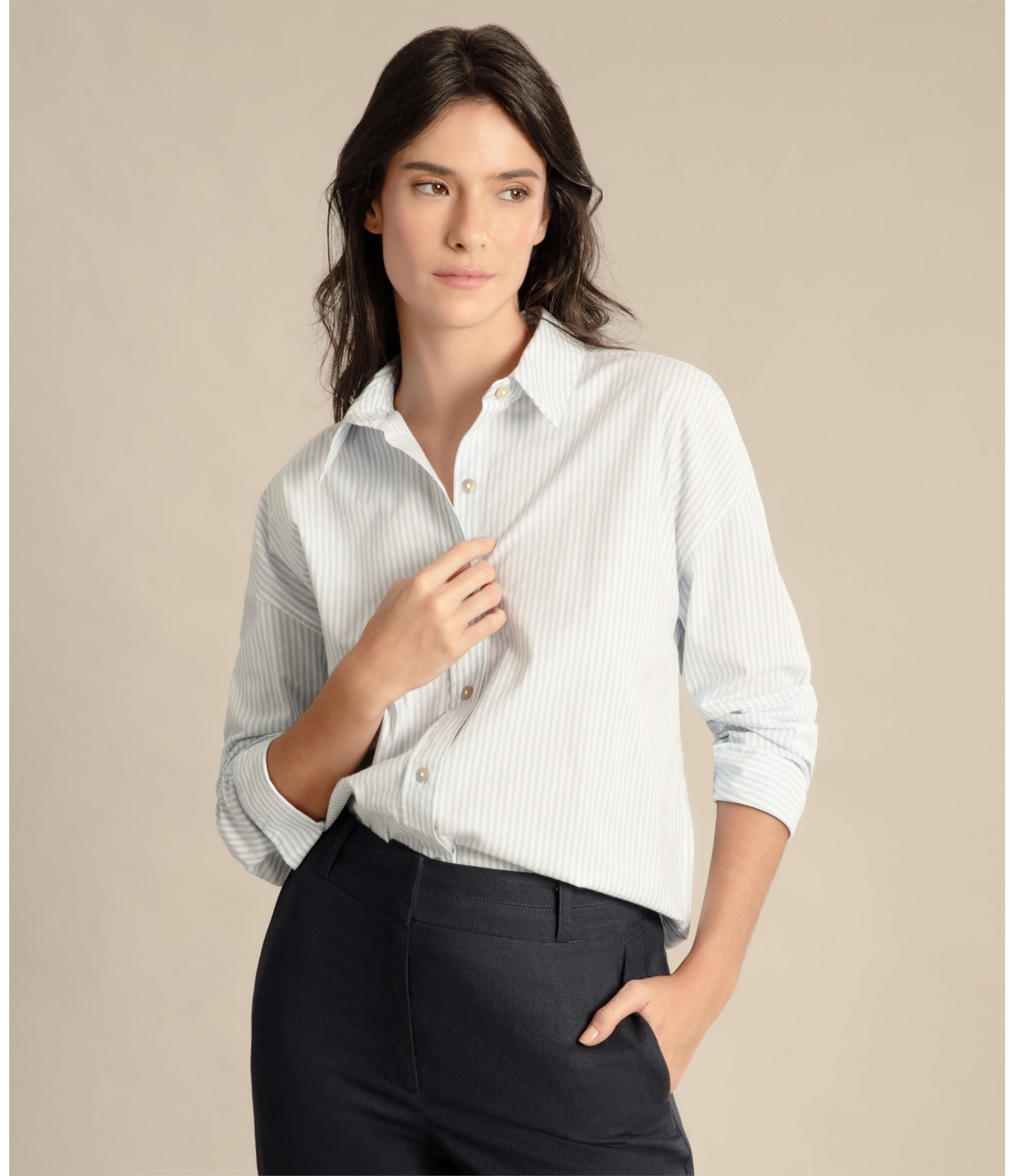 Camisa Piva Dragão Algodão Azul Claro