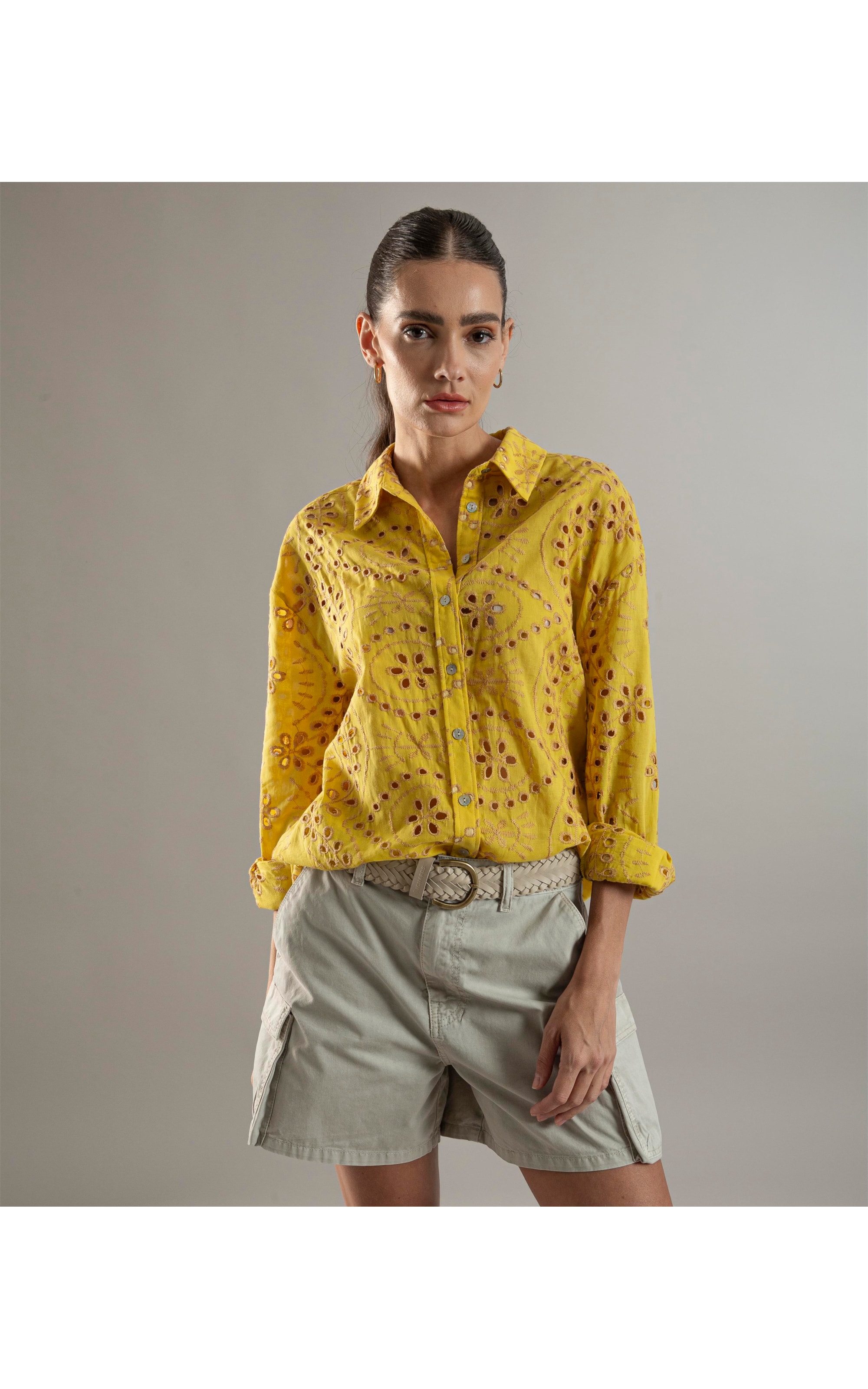 Camisa Piva Laise Mostarda