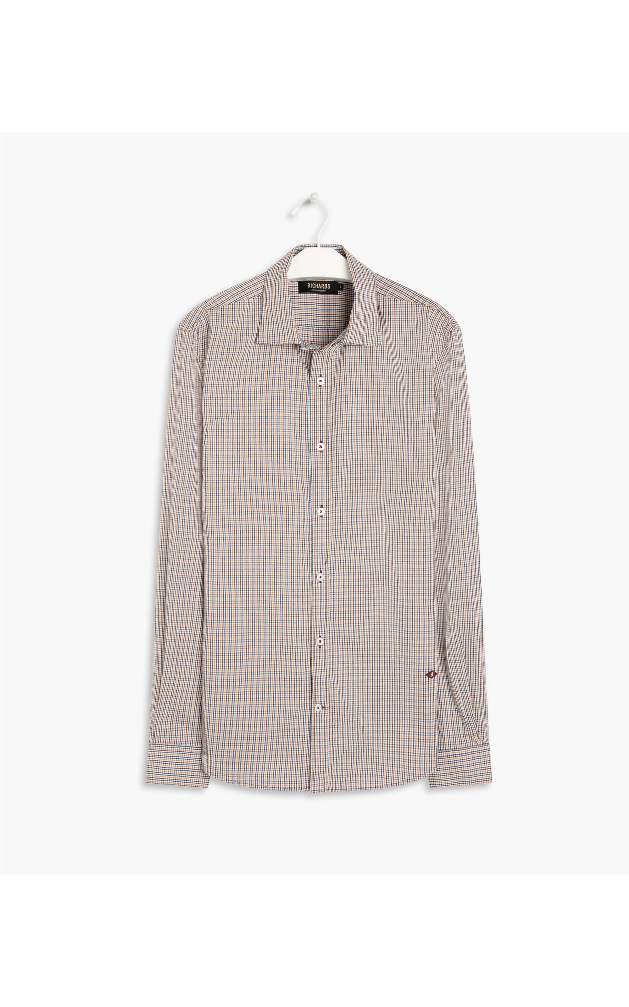 Camisa Plínio Xadrez Ml Amarelo