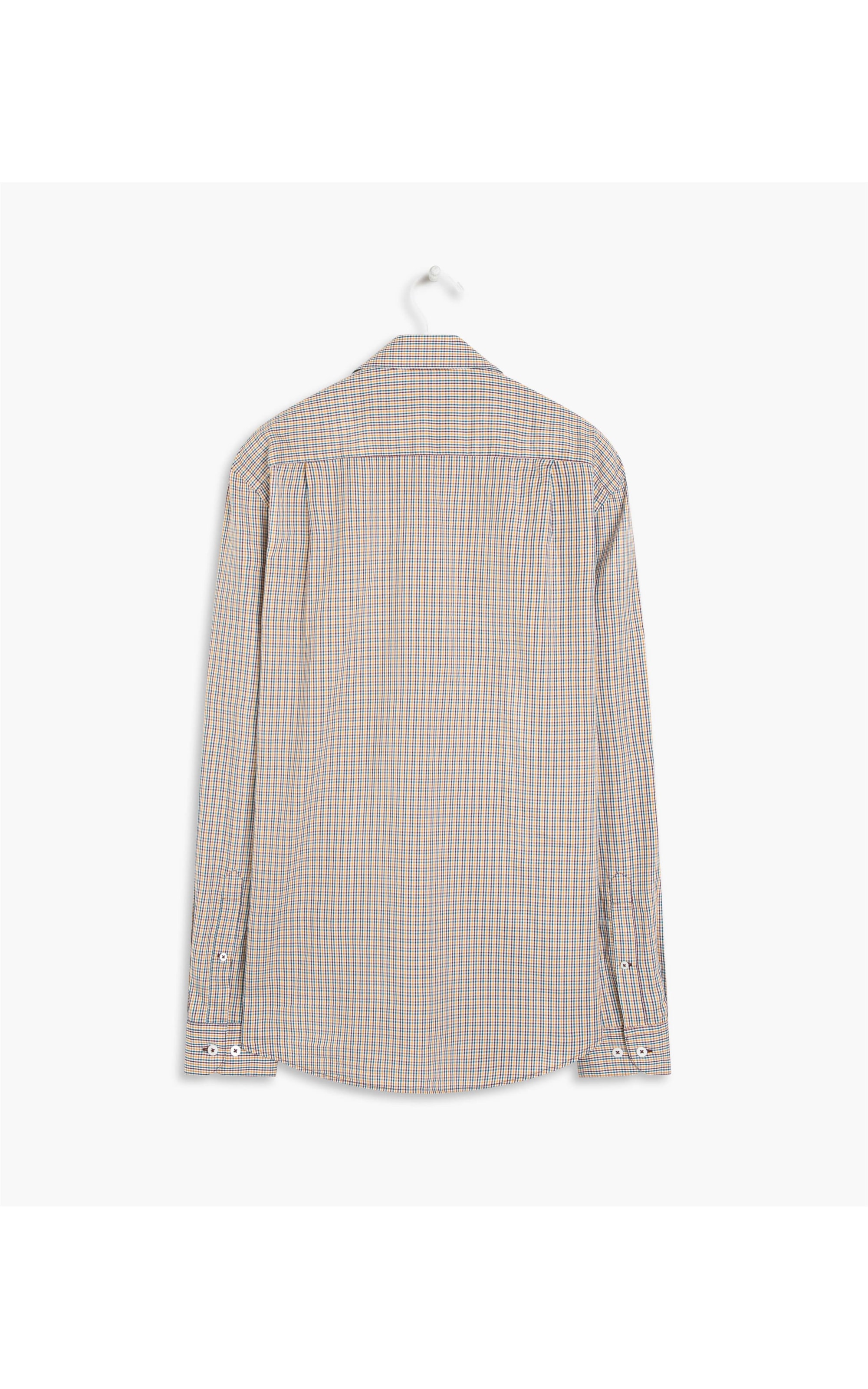 Camisa Plínio Xadrez Ml Amarelo