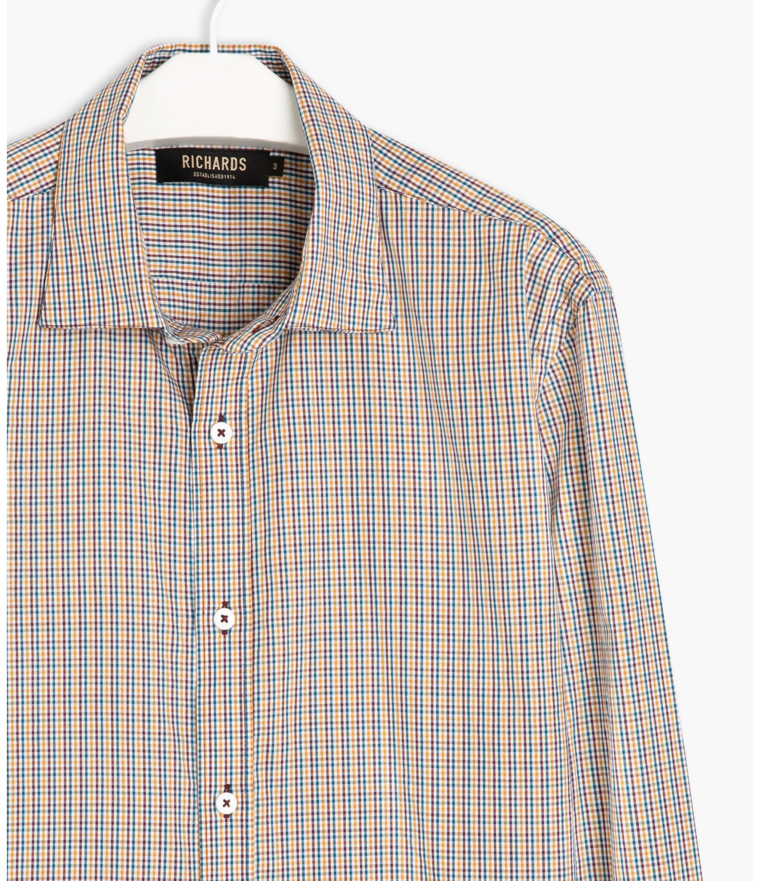 Camisa Plínio Xadrez Ml Amarelo