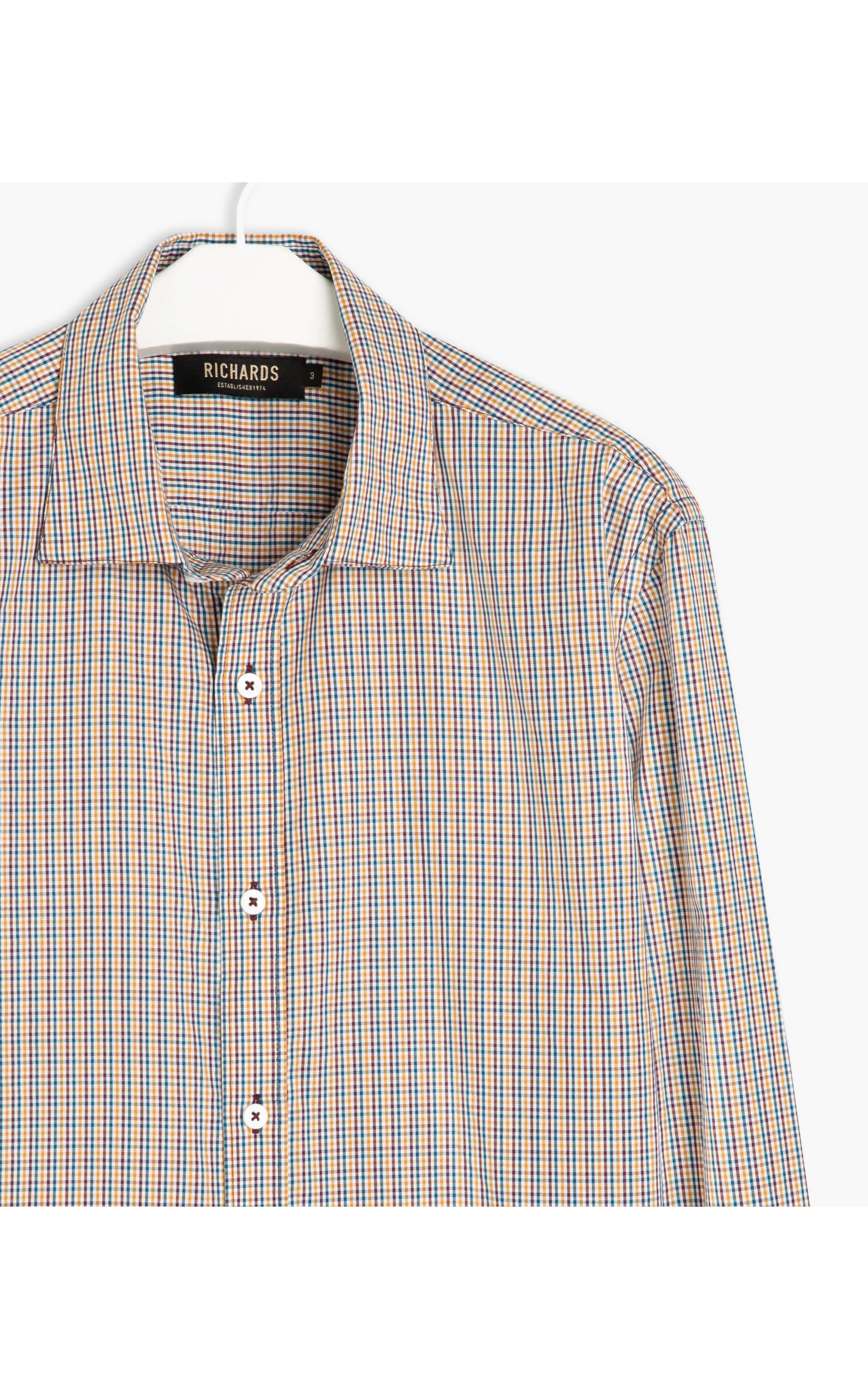 Camisa Plínio Xadrez Ml Amarelo