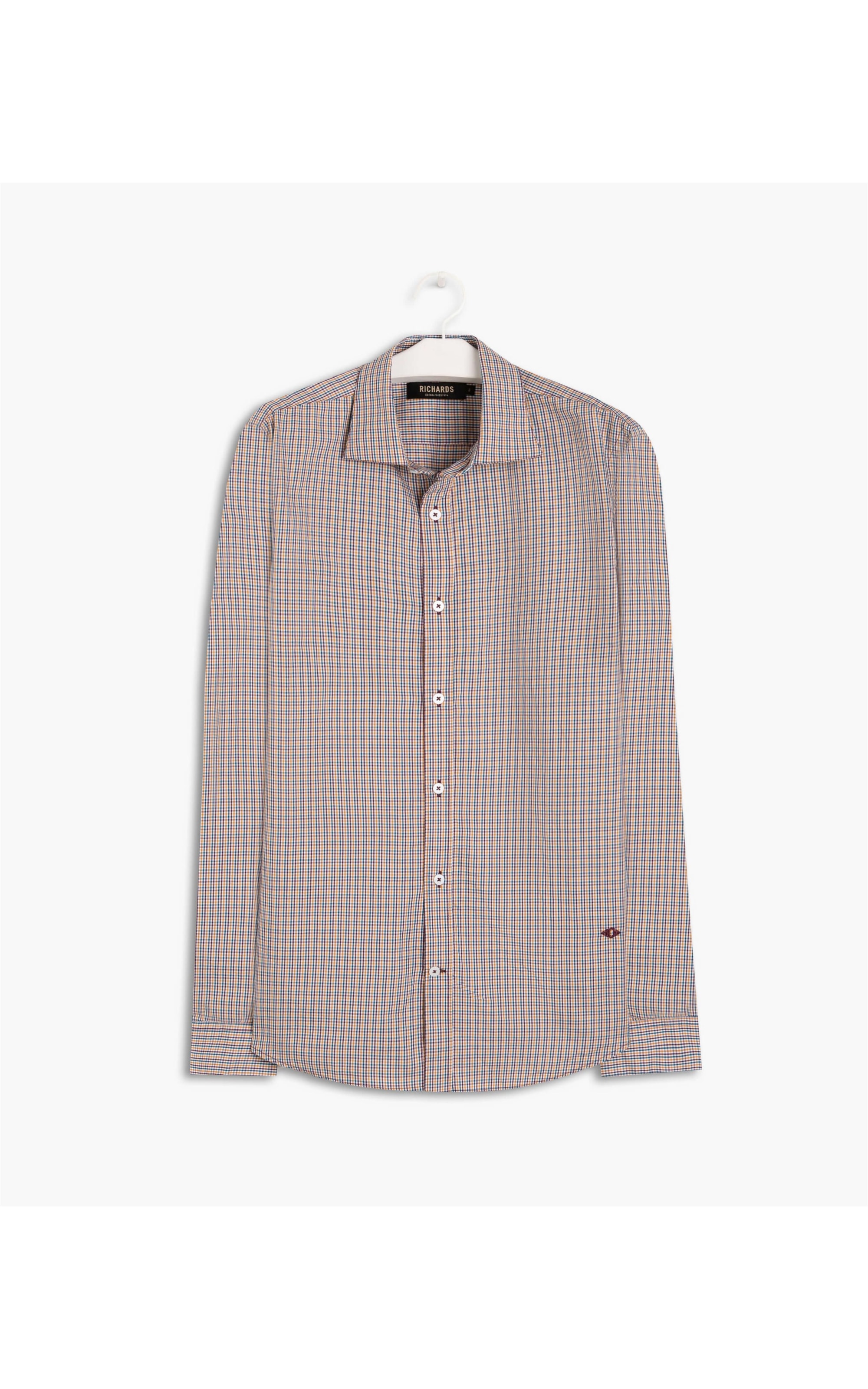 Camisa Plínio Xadrez Ml Dark Navy