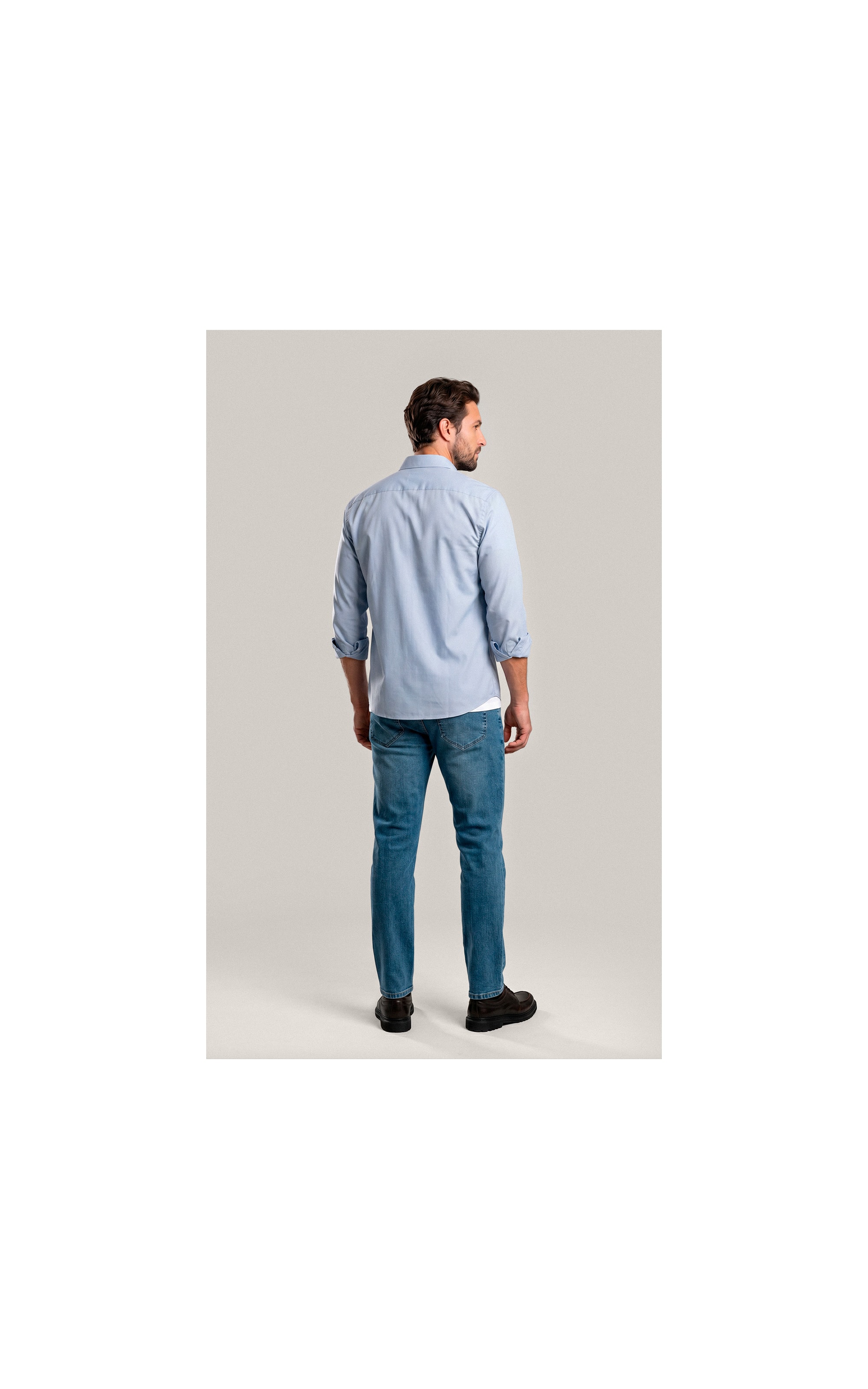 Camisa  Poli Bambu Classic St Ml Azul Seco