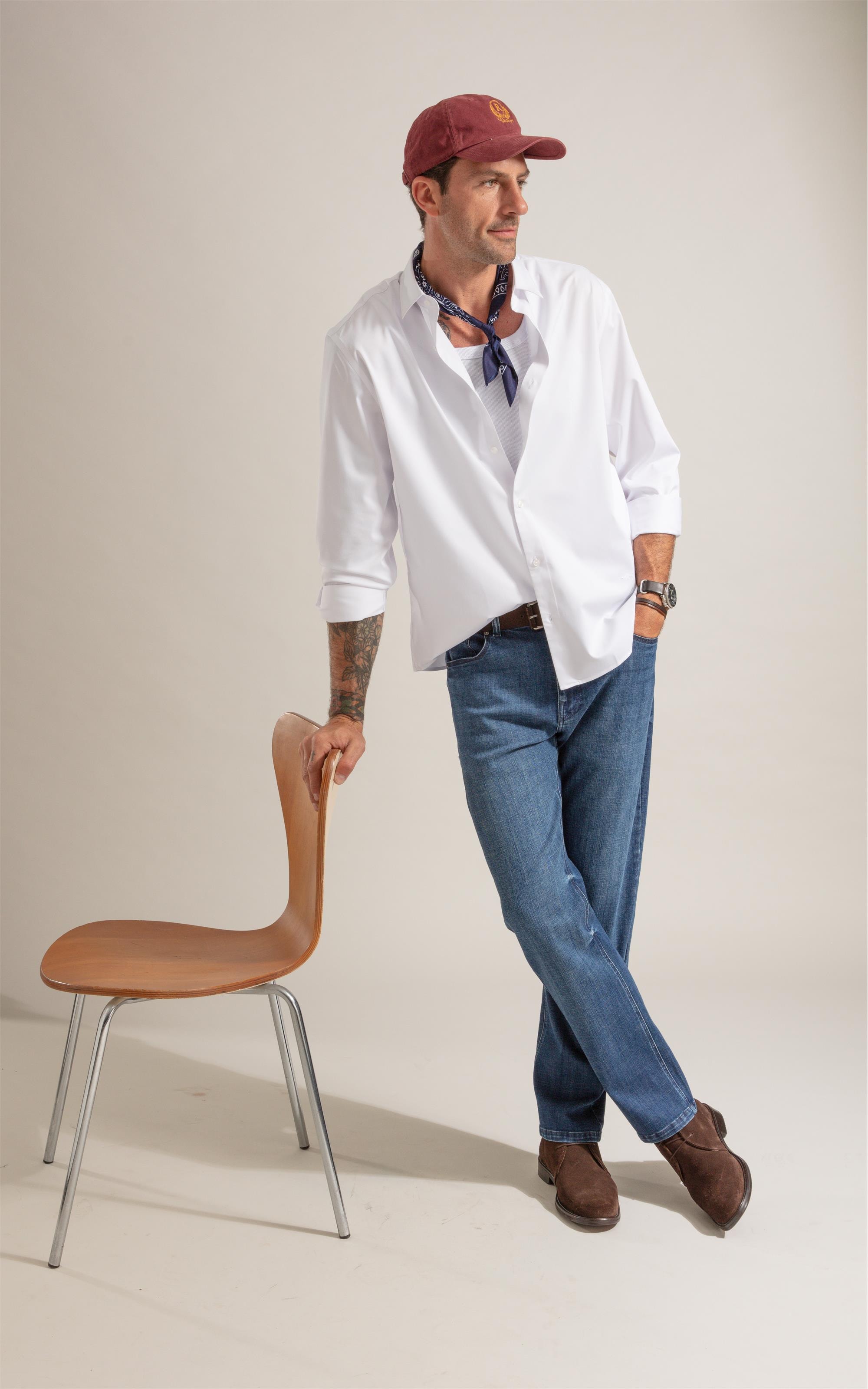 Camisa  Poli Bambu Classic St Ml Branco