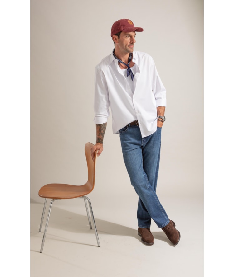 Camisa  Poli Bambu Classic St Ml Branco