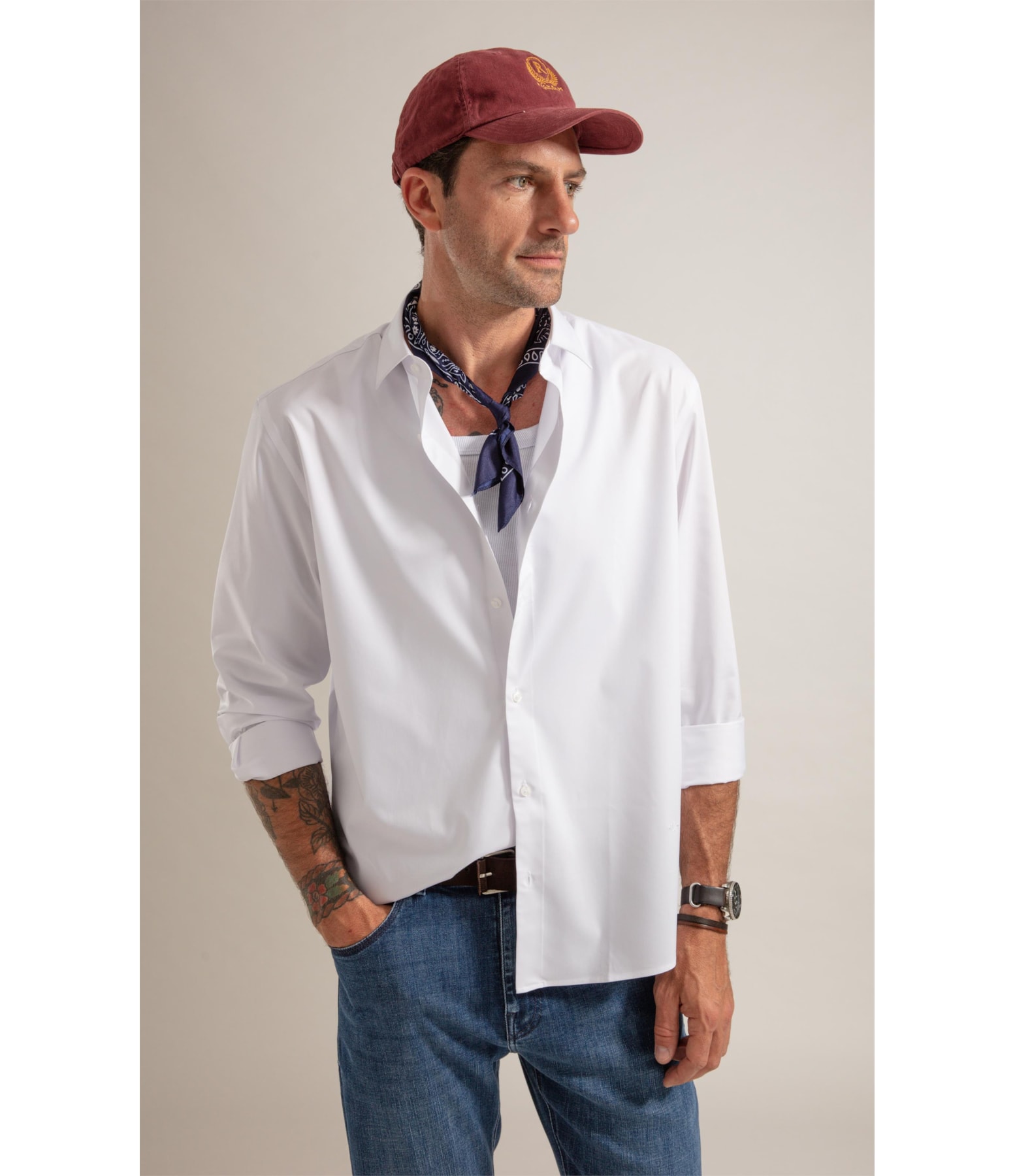 Camisa  Poli Bambu Classic St Ml Branco