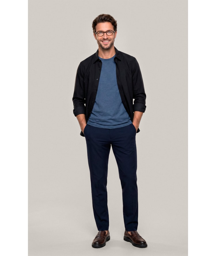 Camisa  Poli Bambu Classic St Ml Dark Navy
