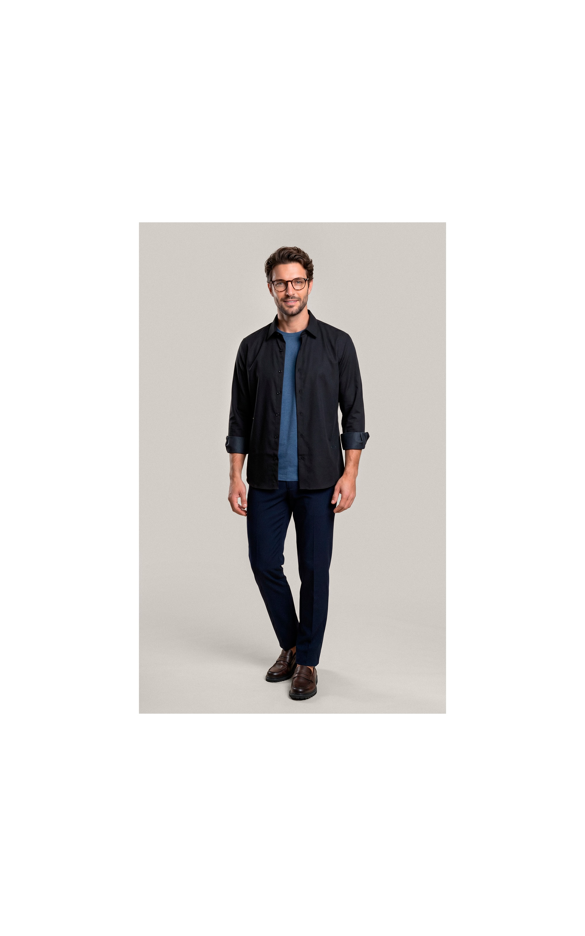 Camisa  Poli Bambu Classic St Ml Dark Navy