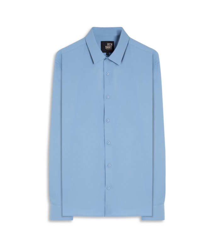 Camisa Politech Bambu Ml Azul Claro