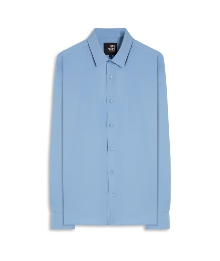 Camisa Politech Bambu Ml Azul Claro