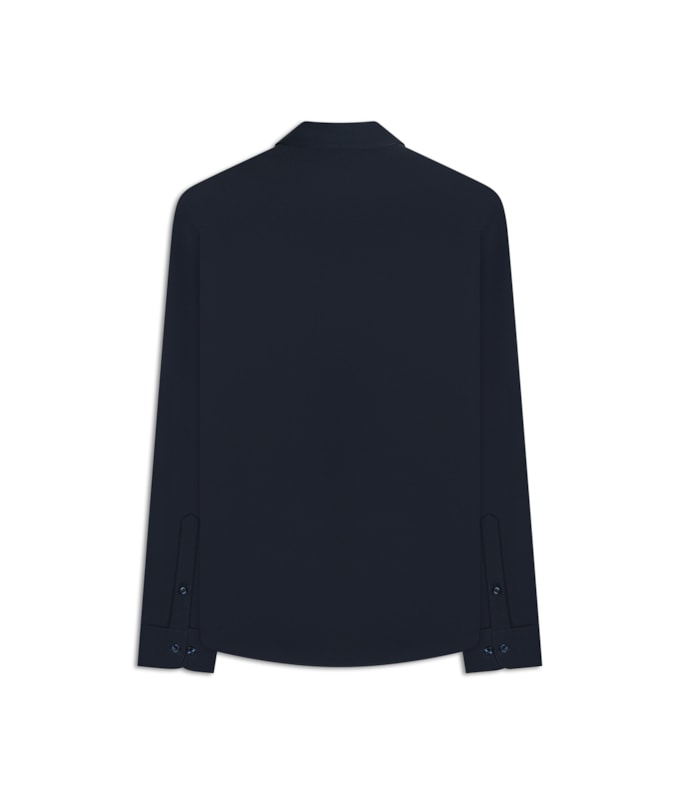 Camisa Politech Bambu Ml Dark Navy