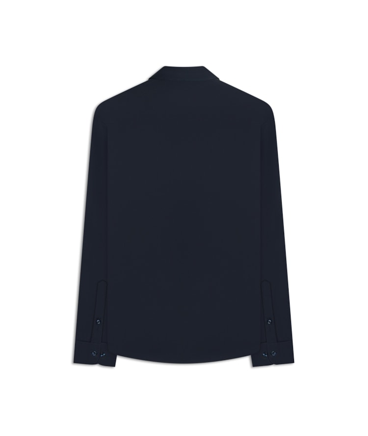 Camisa Politech Bambu Ml Dark Navy