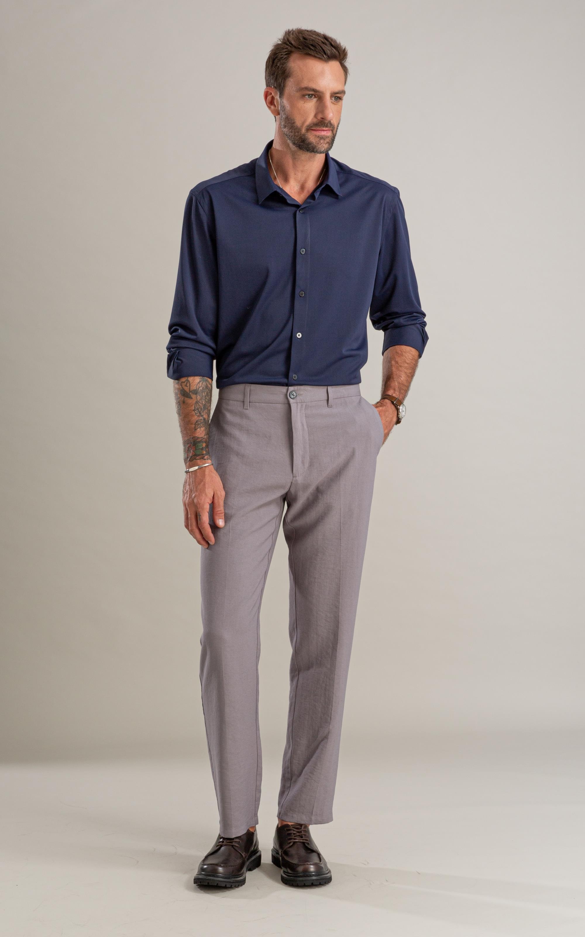 Camisa Politech Ml Dark Navy