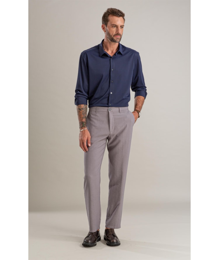 Camisa Politech Ml Dark Navy